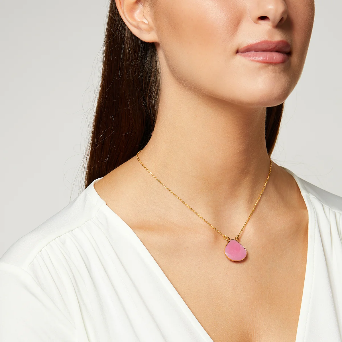 Acapulco Pink Jade Necklace - Image 3
