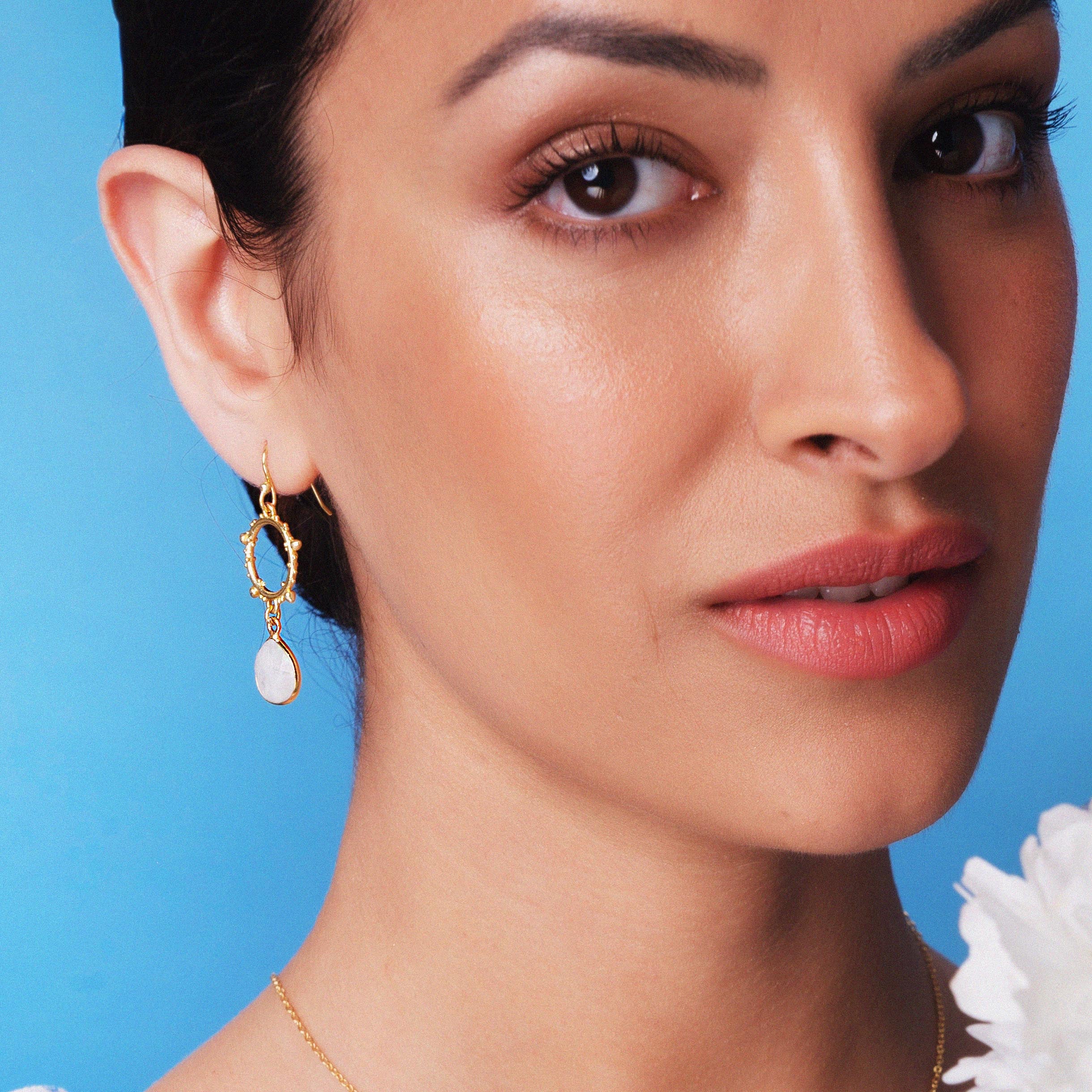 Allegra Moonstone Earrings - Image 2