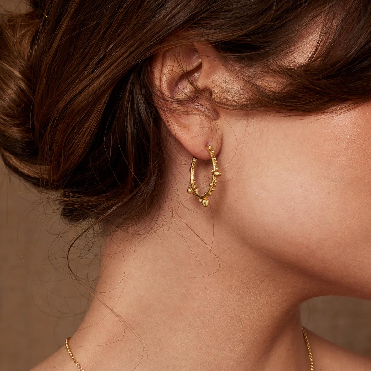 Allegra Gold Hoop Earrings - Image 2