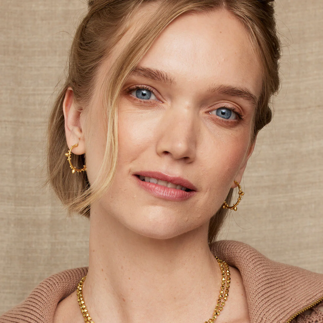 Allegra Gold Hoop Earrings - Image 3