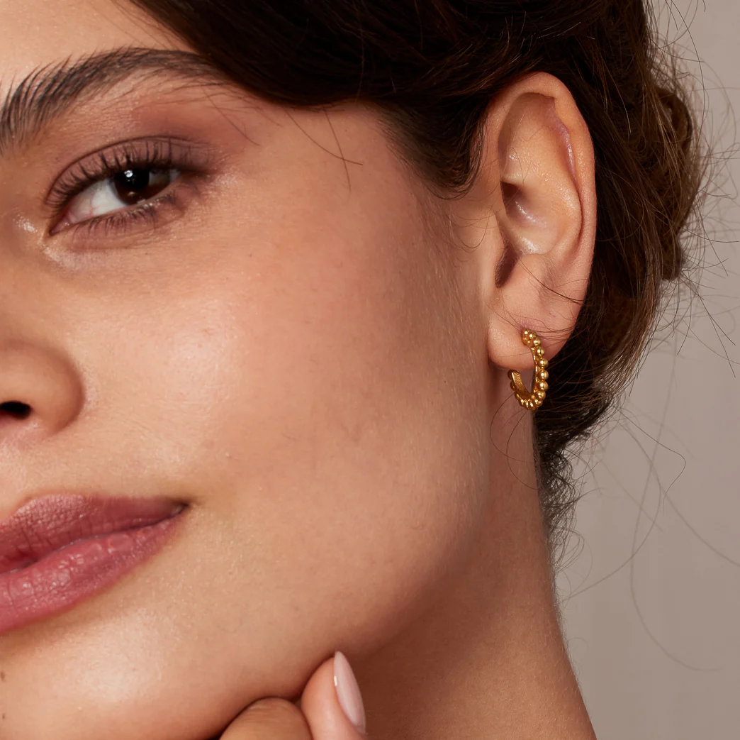 Amaya Gold Hoop Earrings - Image 2