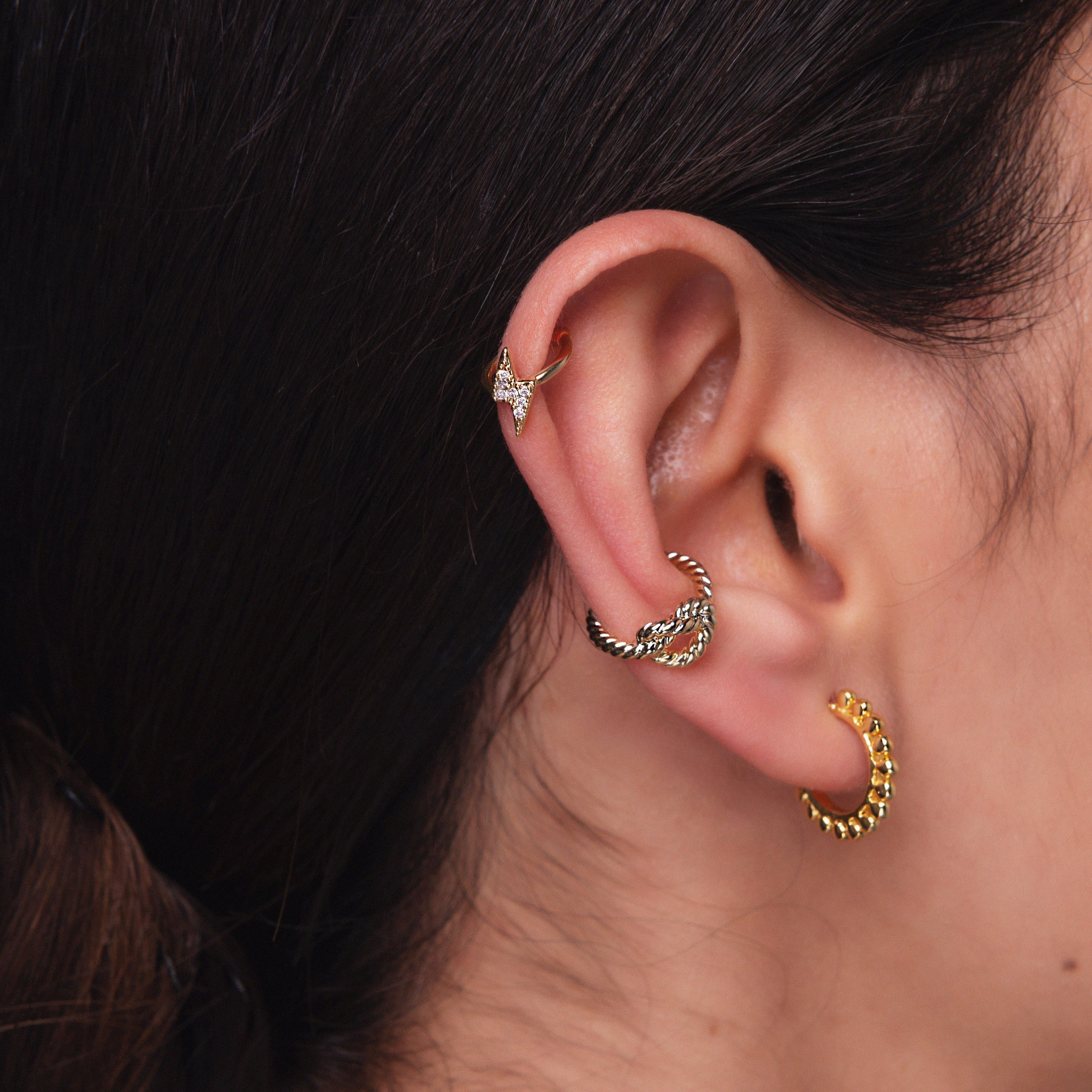 Amaya Gold Hoop Earrings - Image 3