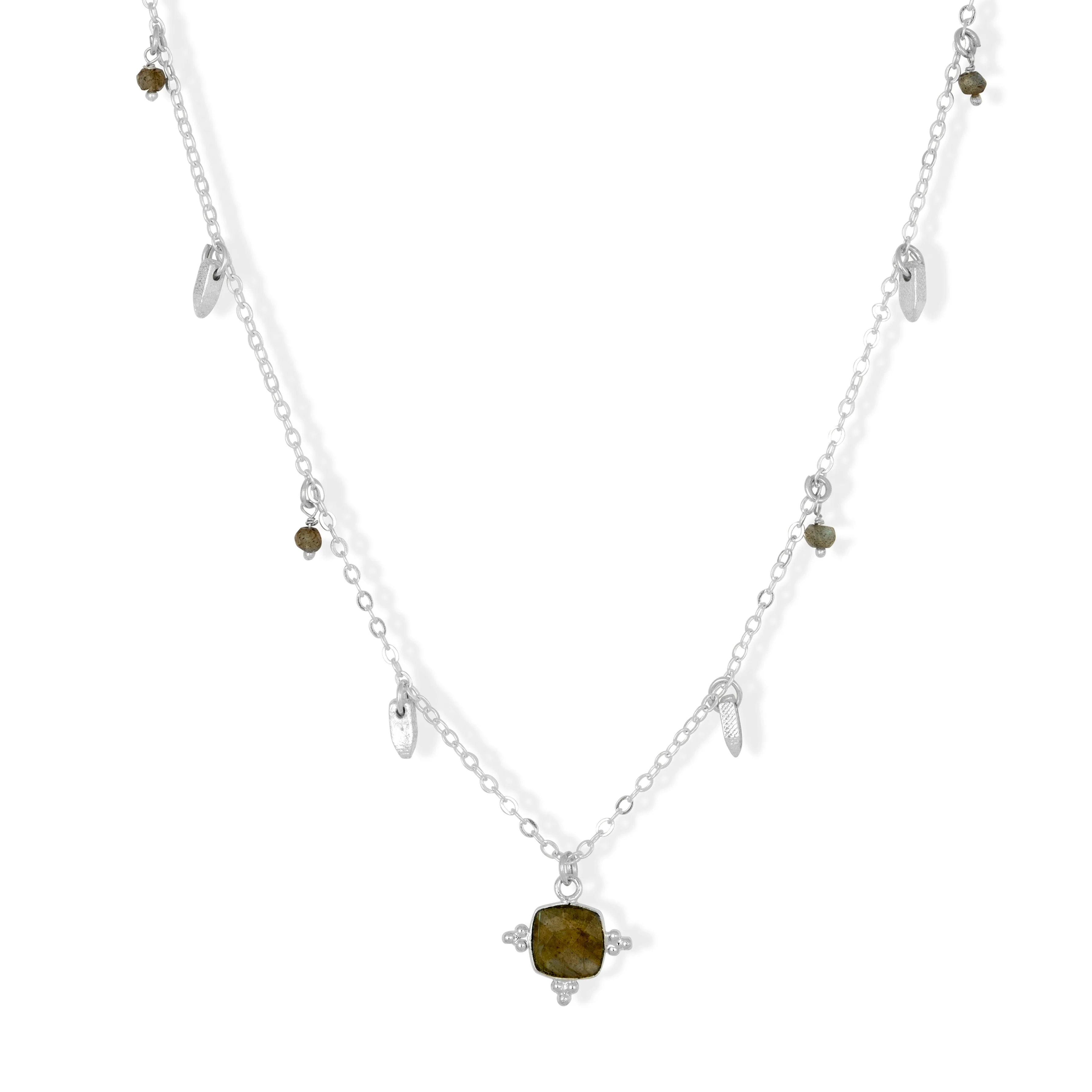 Asia Silver Labradorite Necklace