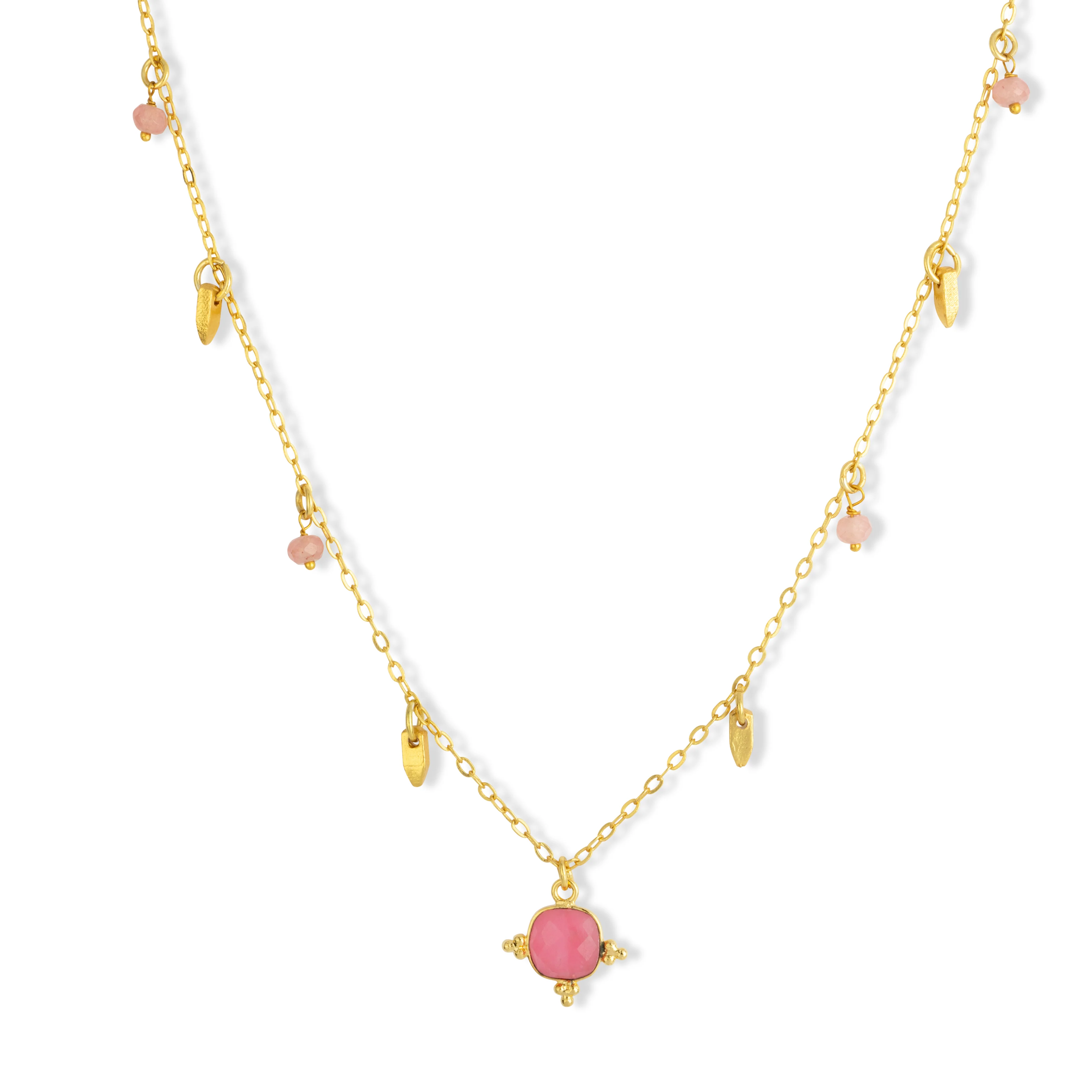Asia Pink Jade Necklace