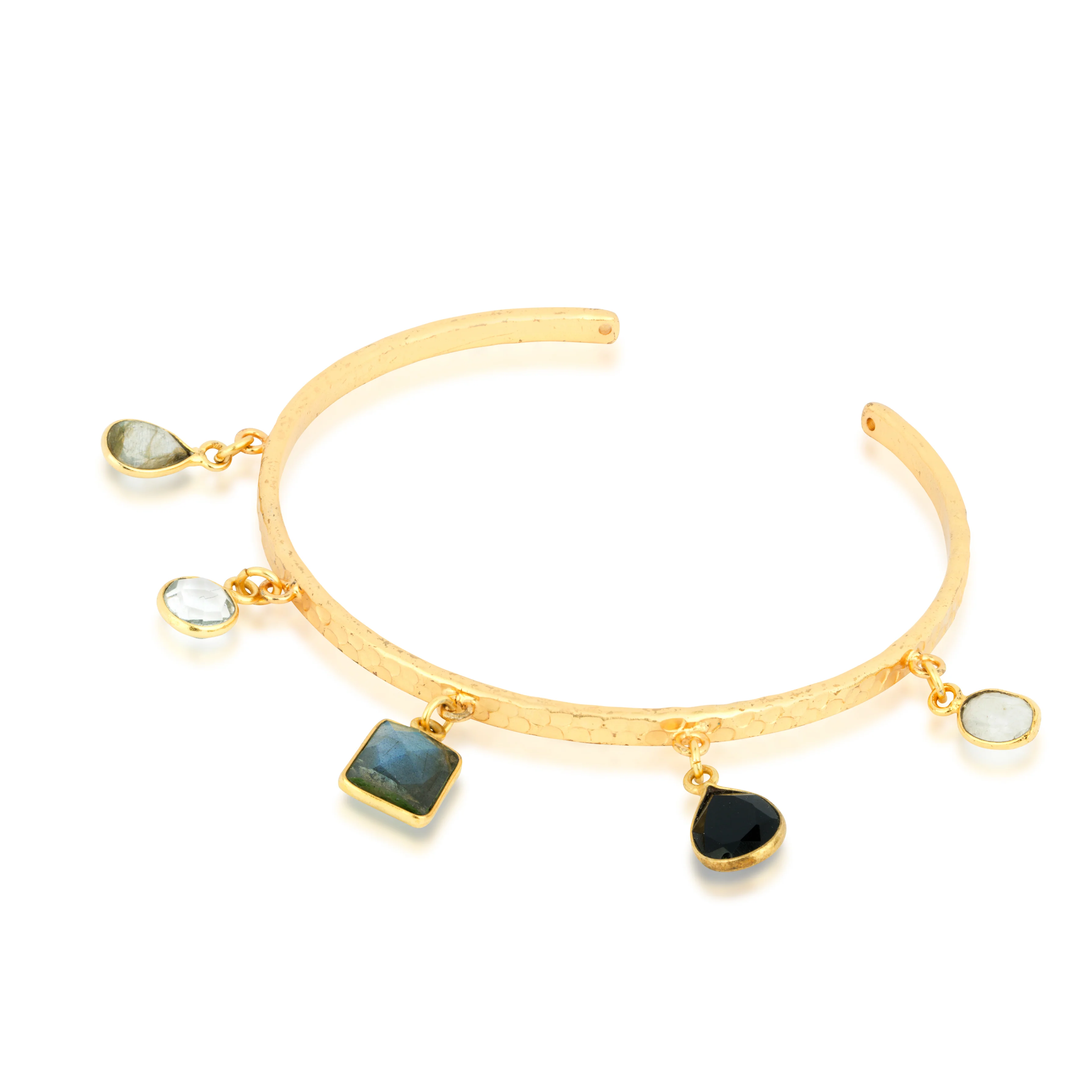 Aubrey Charm Black & Grey Bangle