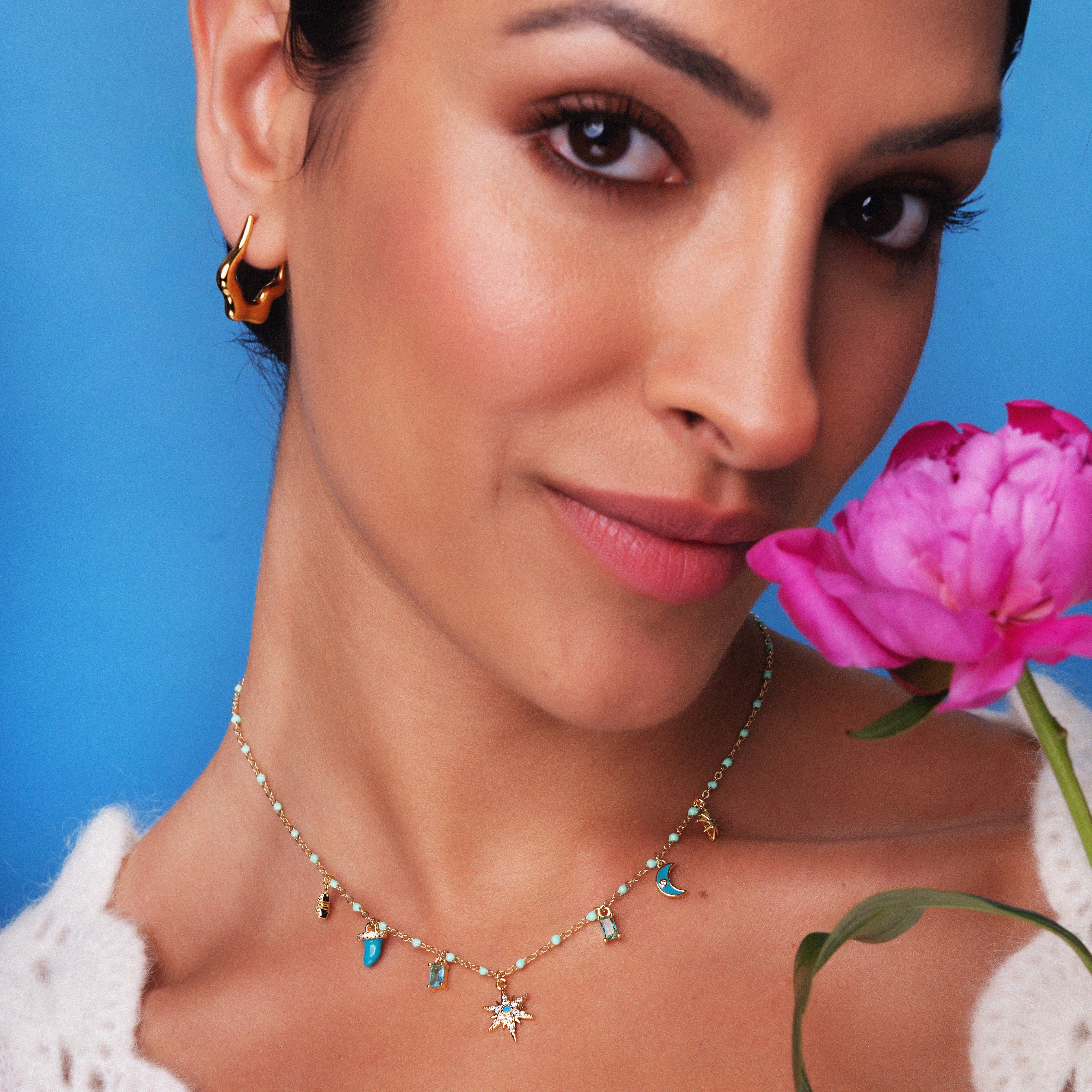 Avery Gold Hoop Earrings - Image 2