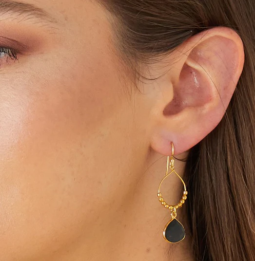 Bay Reef Black Onyx Earrings - Image 2