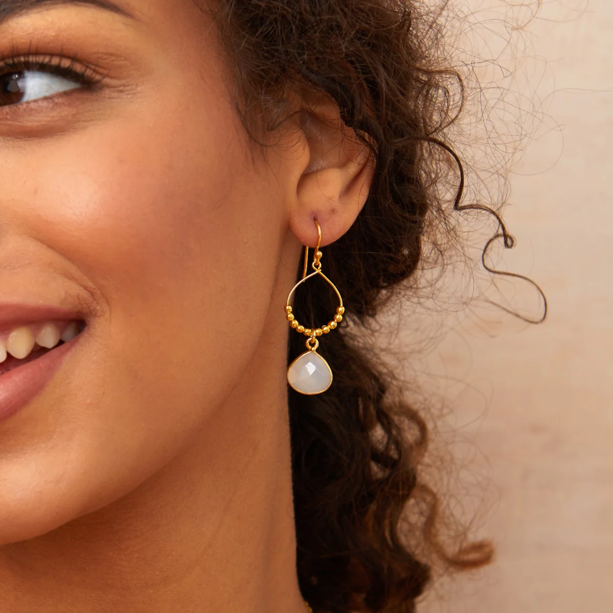 Bay Reef White Chalcedony Earrings - Image 4