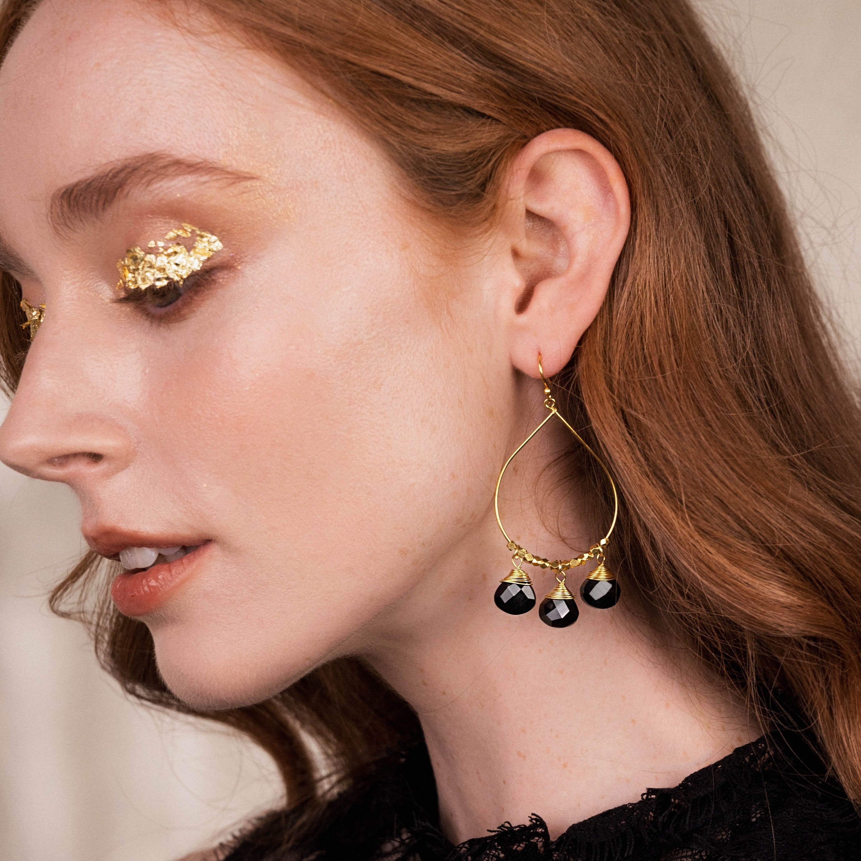 Bella Black Onyx Earrings - Image 4