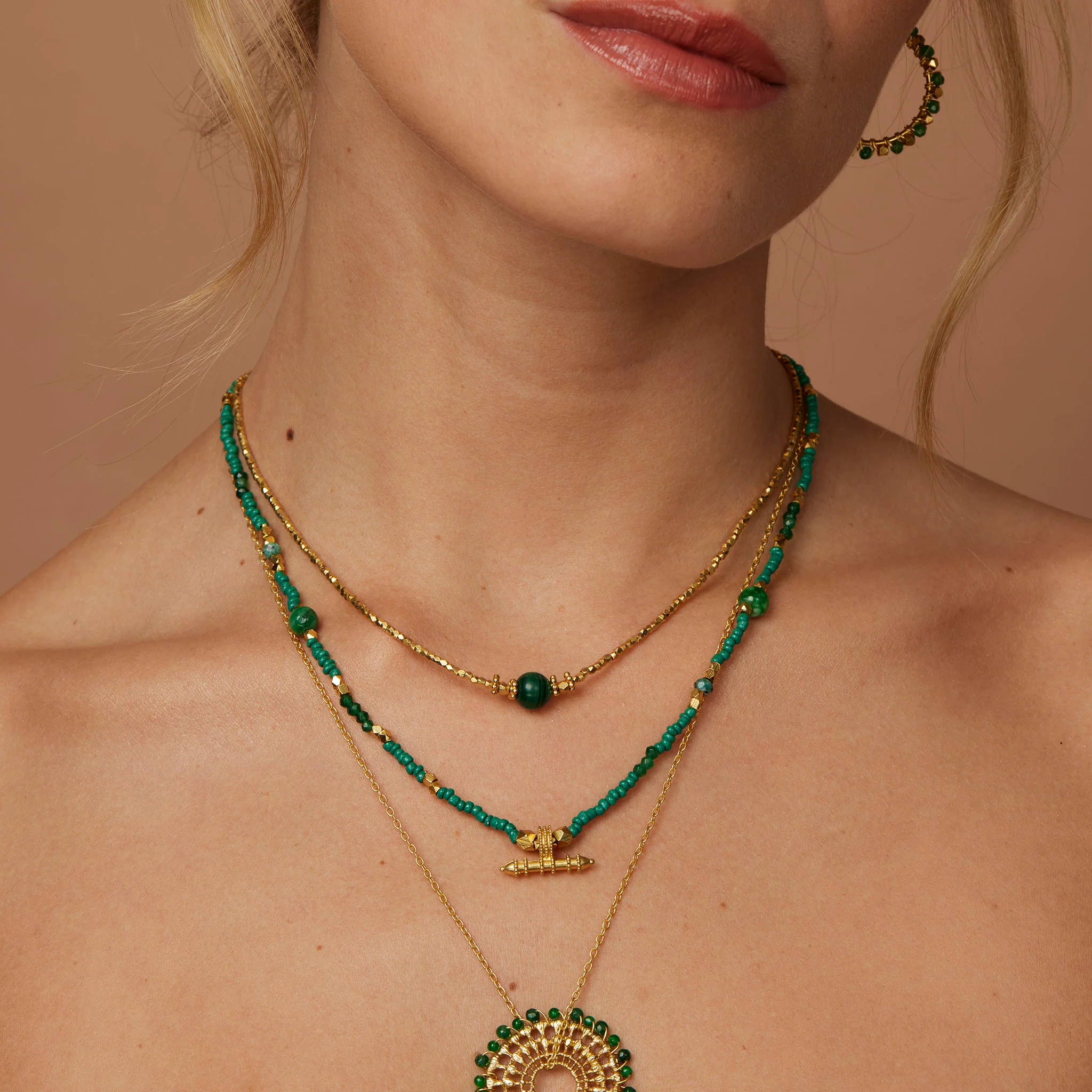 Bluebell Choker Necklace Malachite - Image 4