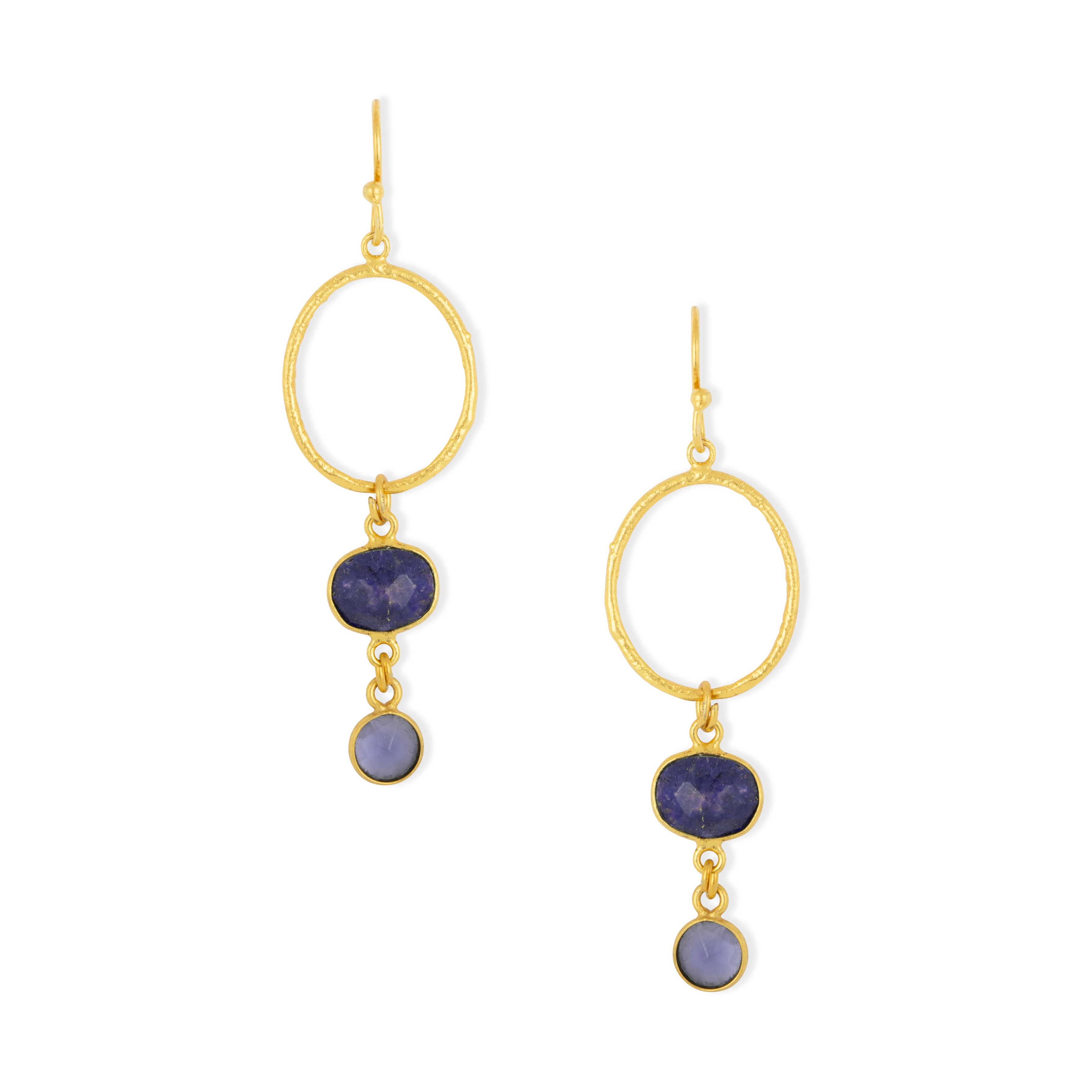 Cadiz Navy Gemstone Earrings