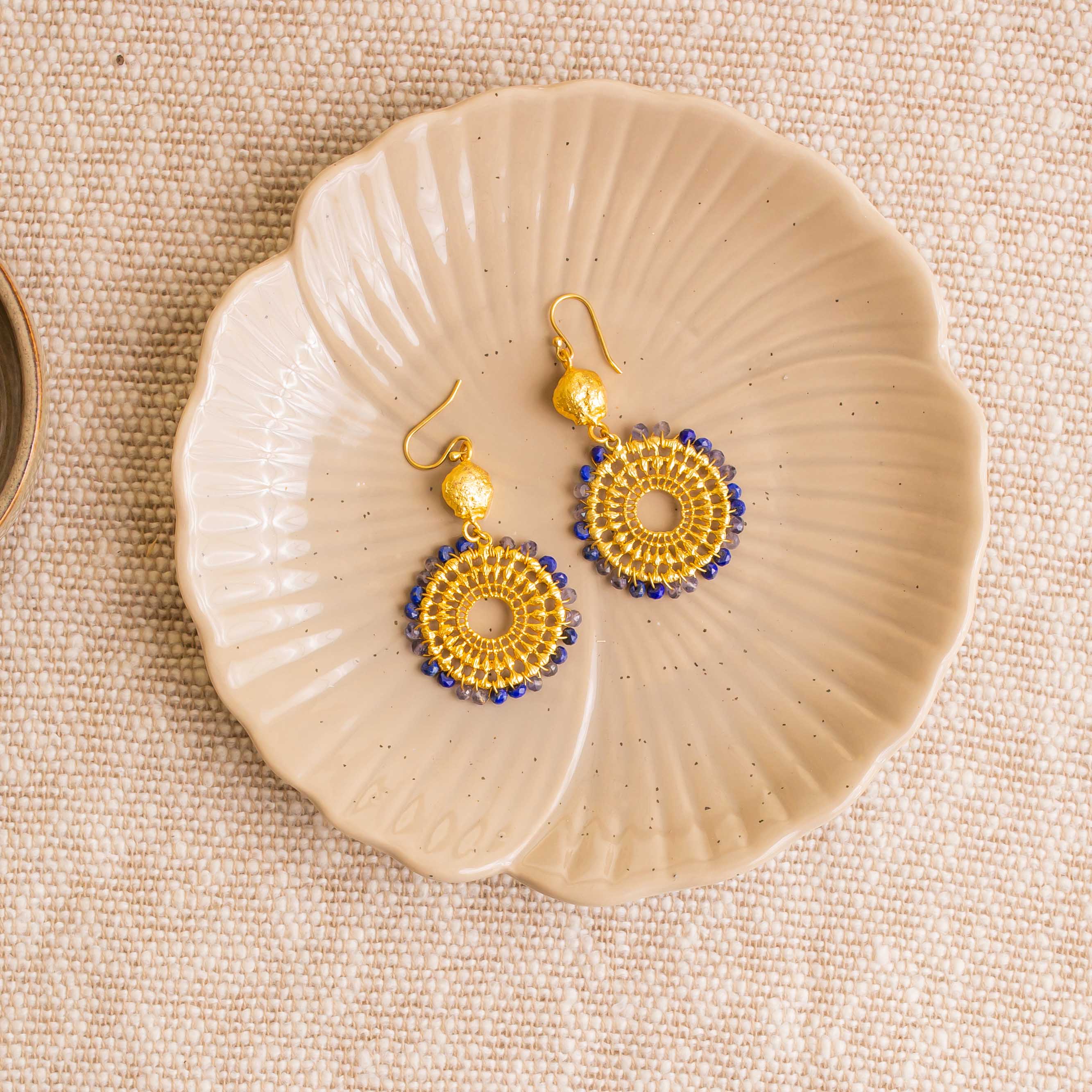 Cairo Navy Earrings - Image 2