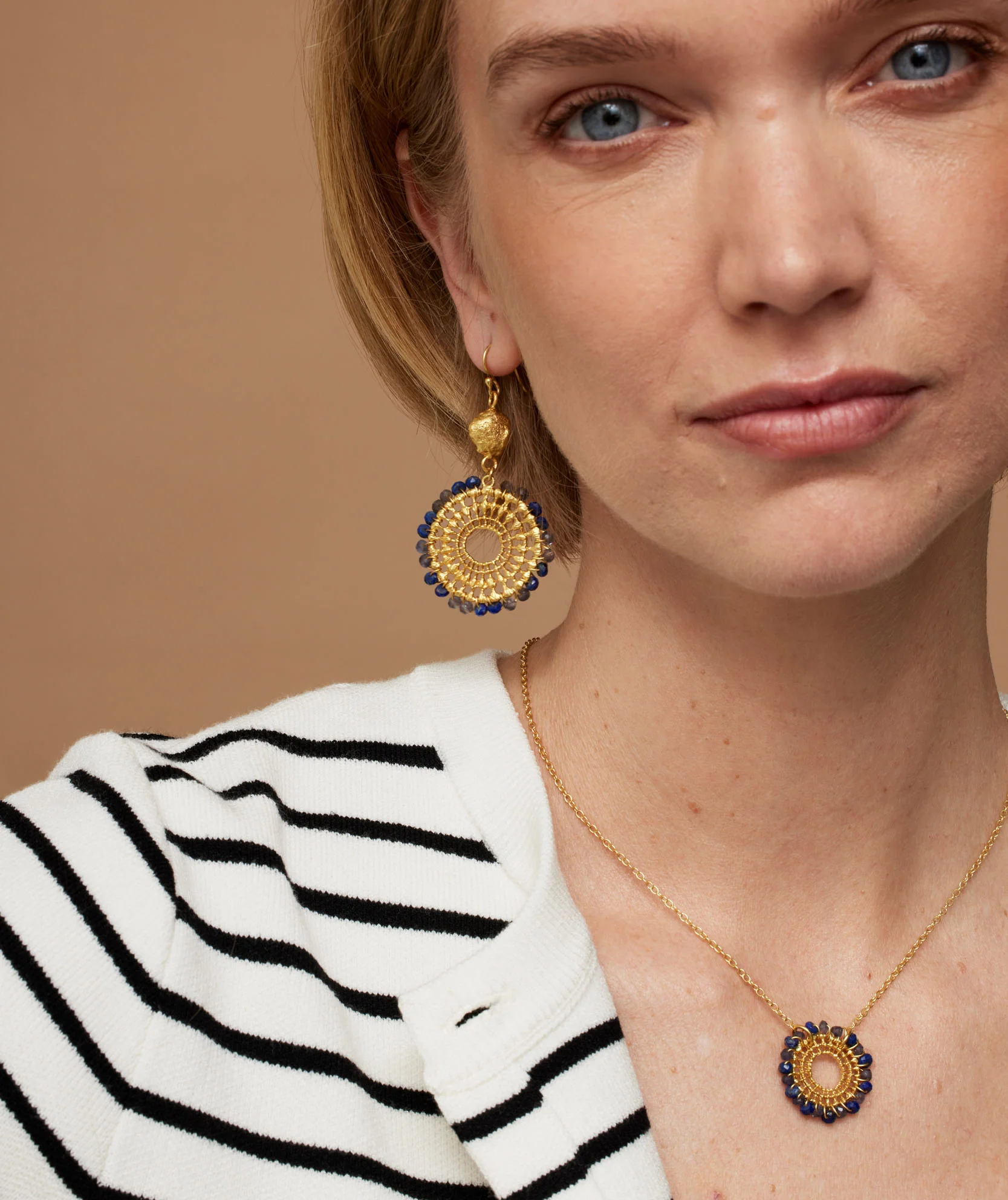 Cairo Navy Earrings - Image 3