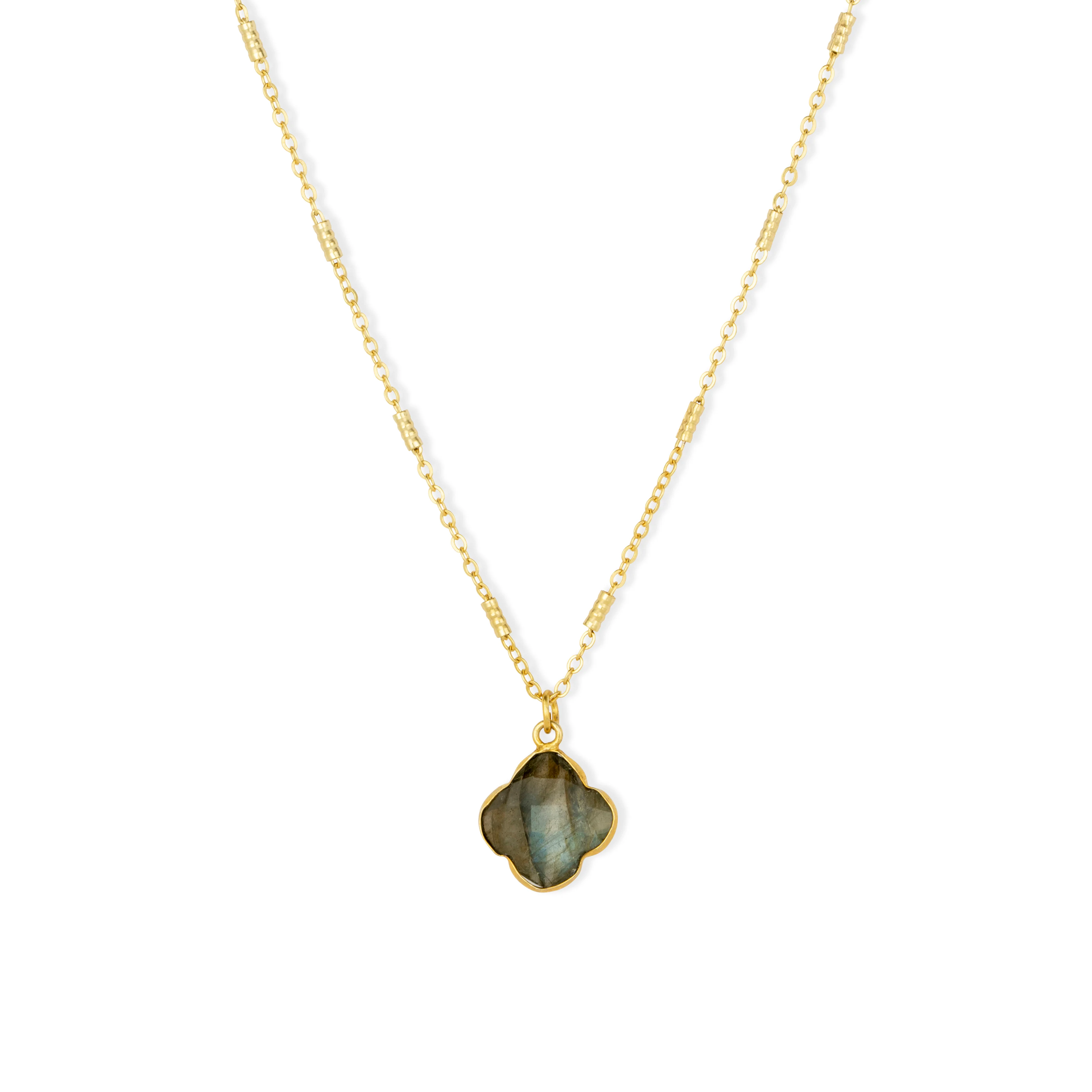Clover Labradorite Necklace