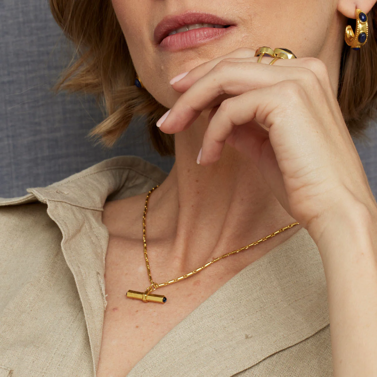 Como Iolite T-bar Necklace - Image 3