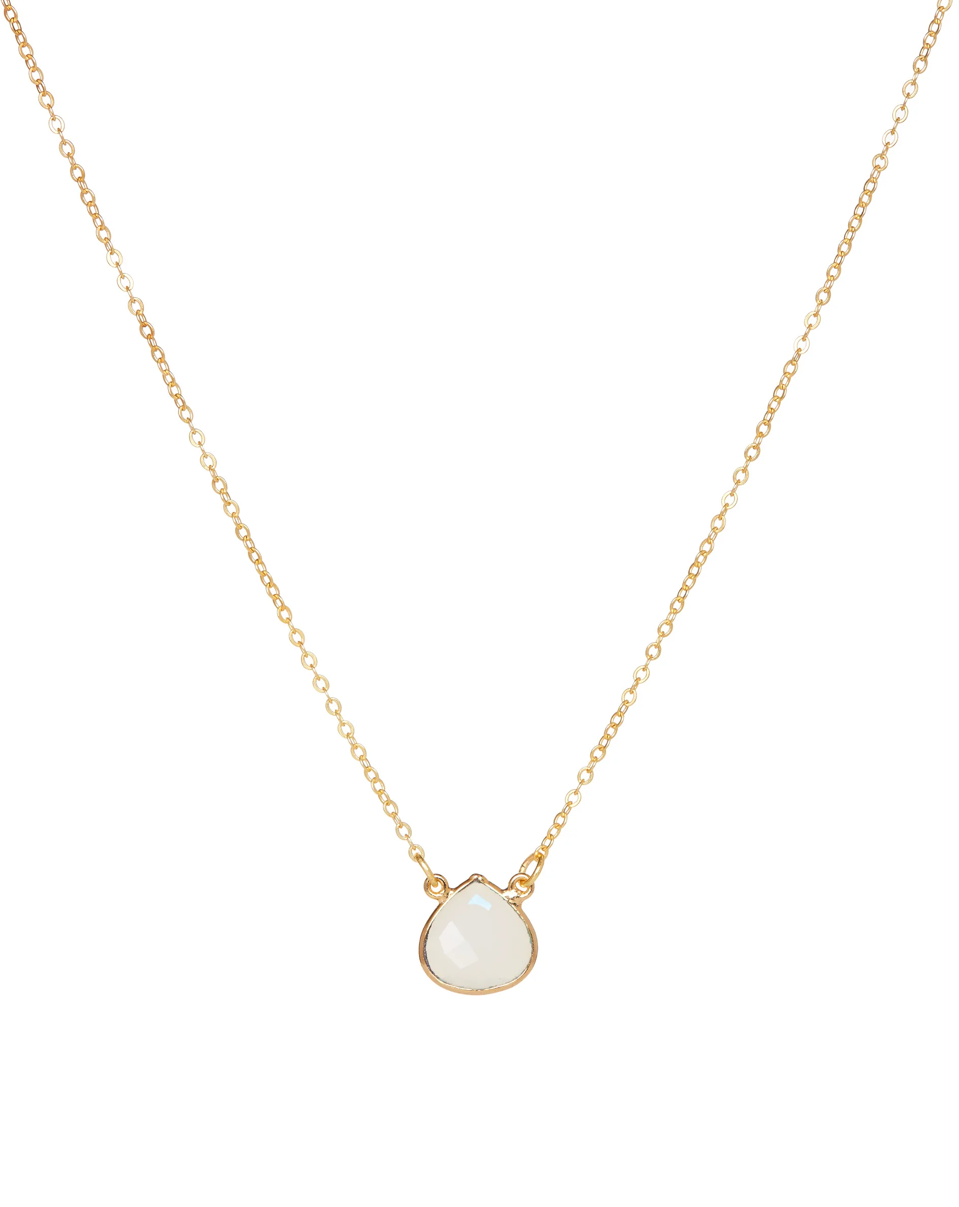 Cosmos White Chalcedony Necklace