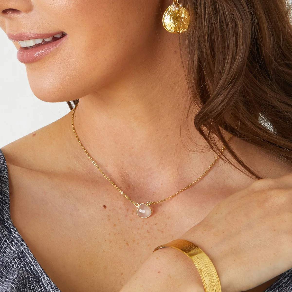 Cosmos White Chalcedony Necklace - Image 2