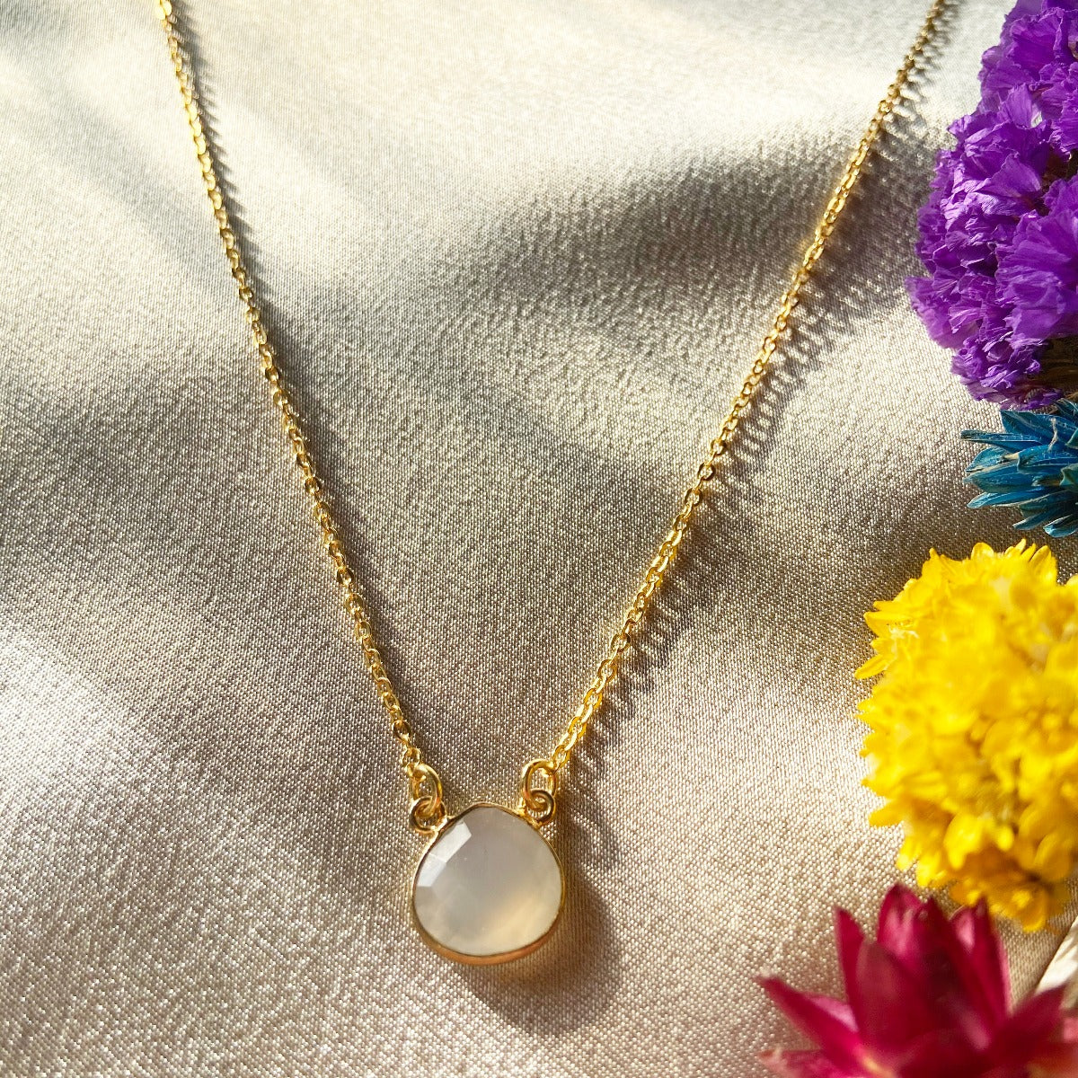 Cosmos White Chalcedony Necklace - Image 3
