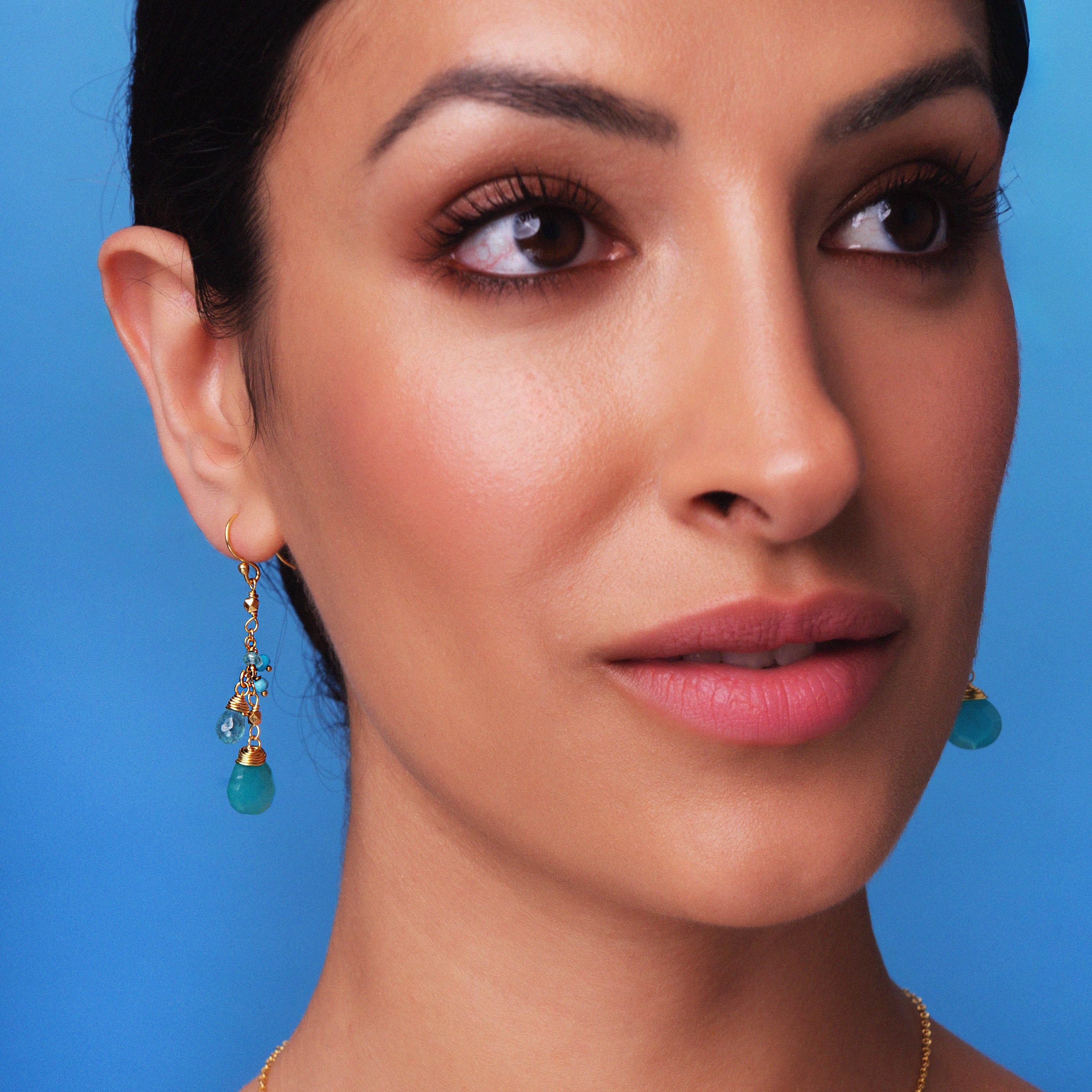Dana Earrings Aqua - Image 2