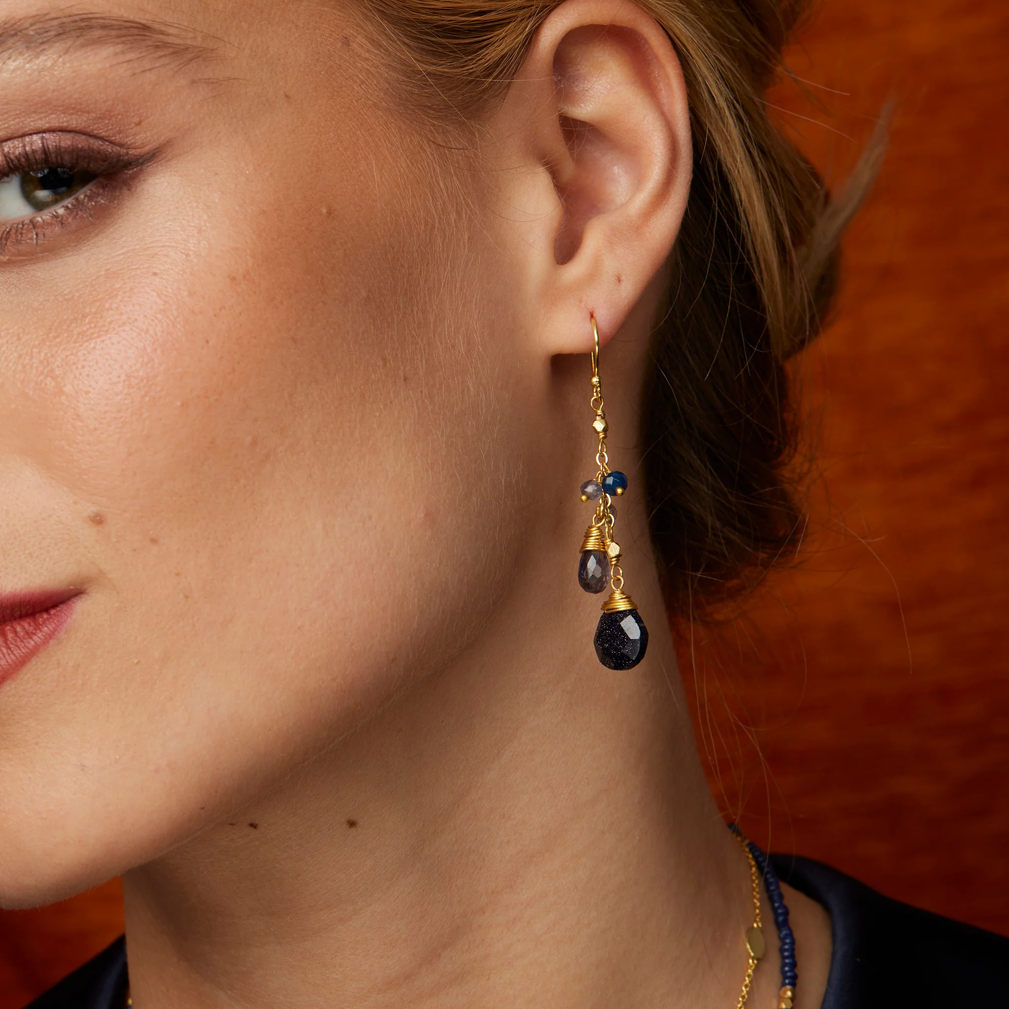Dana Earrings Navy - Image 3