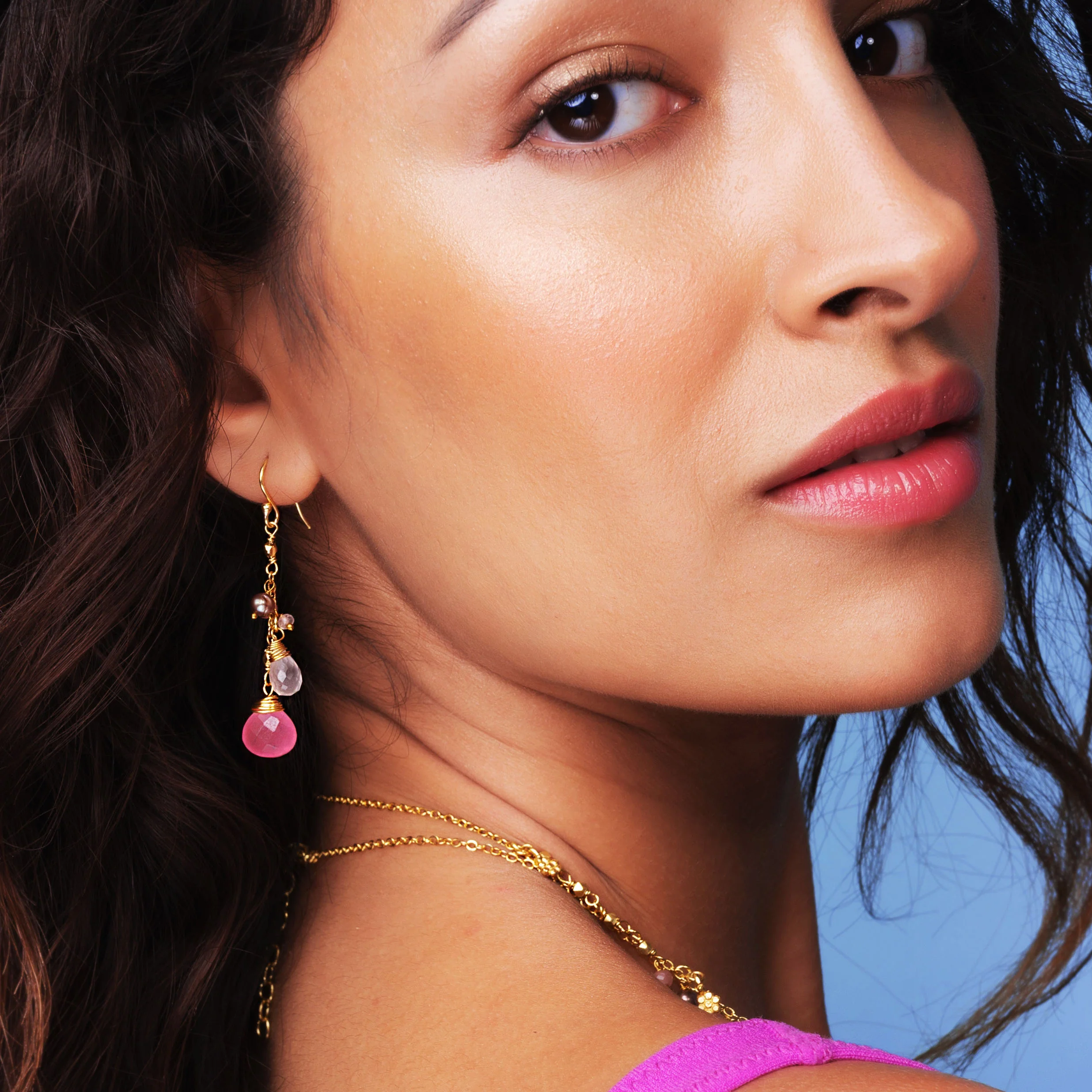Dana Earrings Pink - Image 4