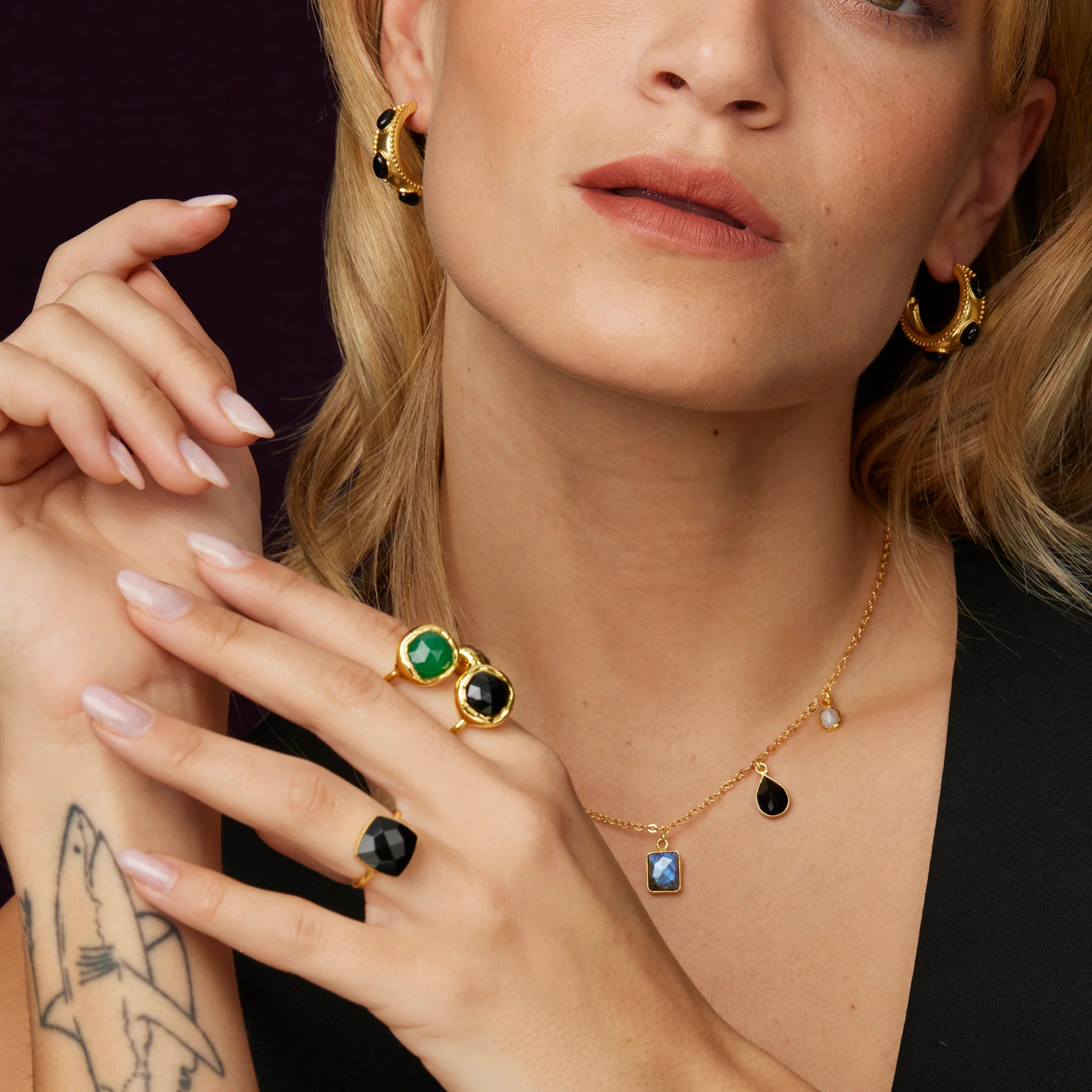 Darcy Black Onyx Ring - Image 3