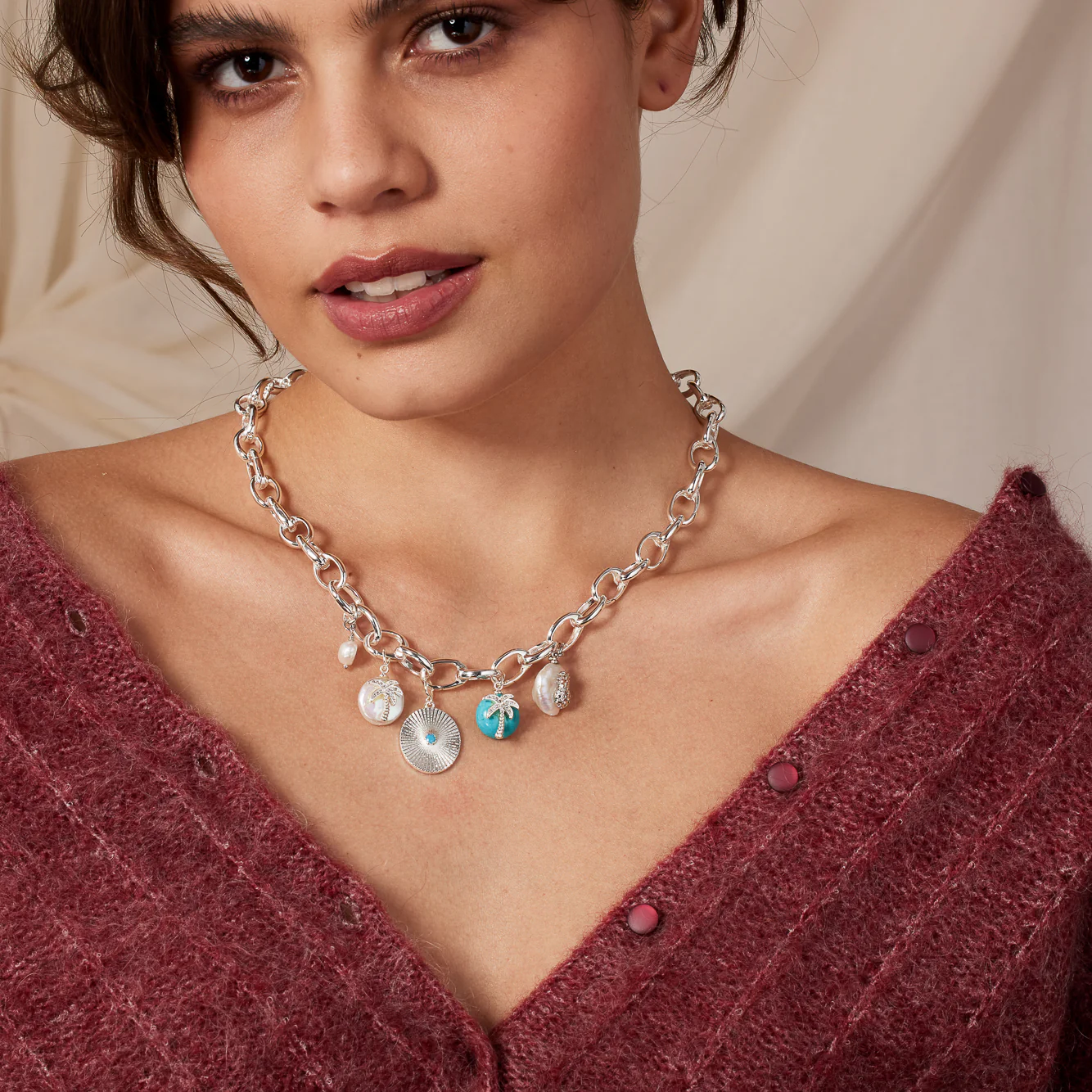Silver Elise Chain Necklace - Image 4