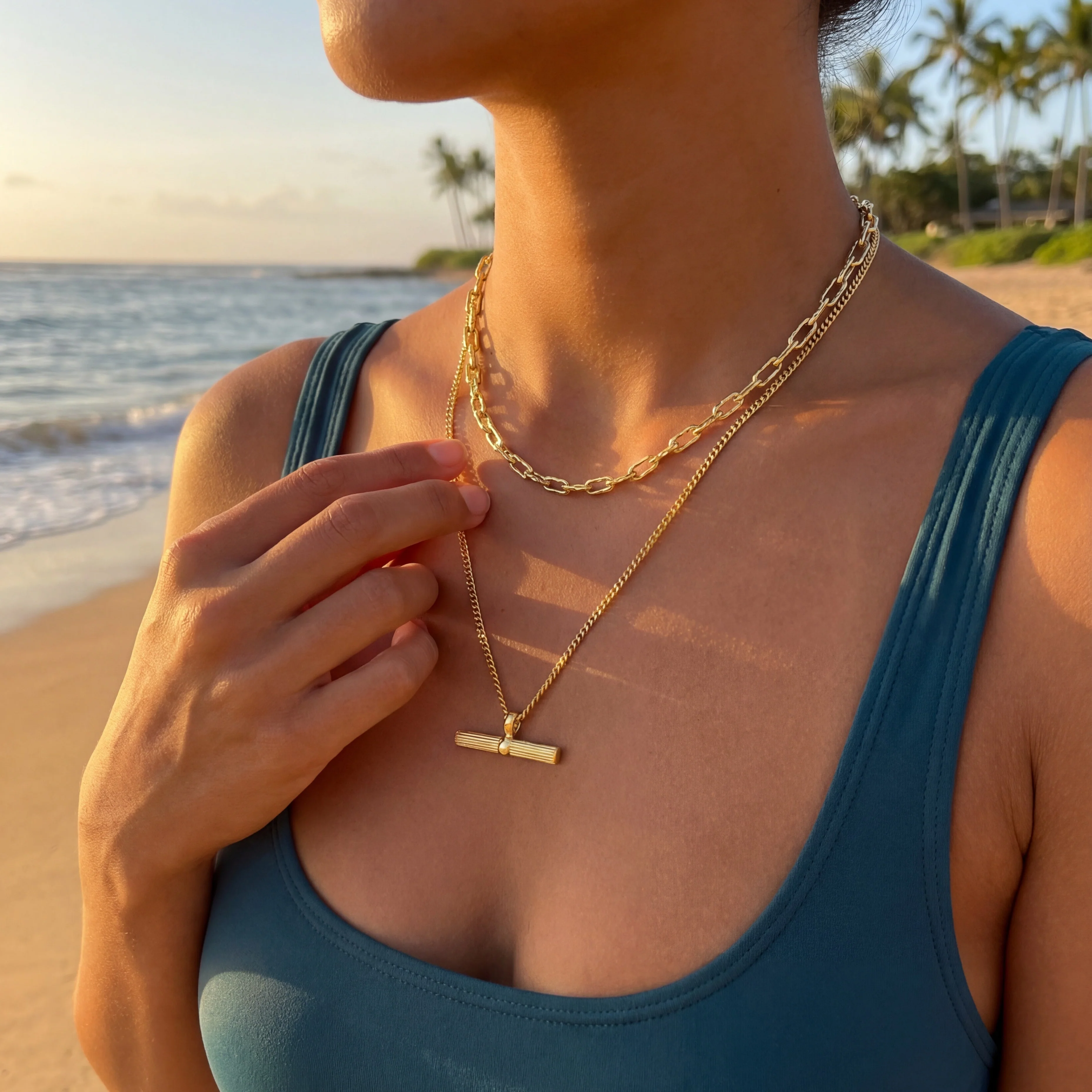 Eclectic Gold Chain Necklace - Image 3