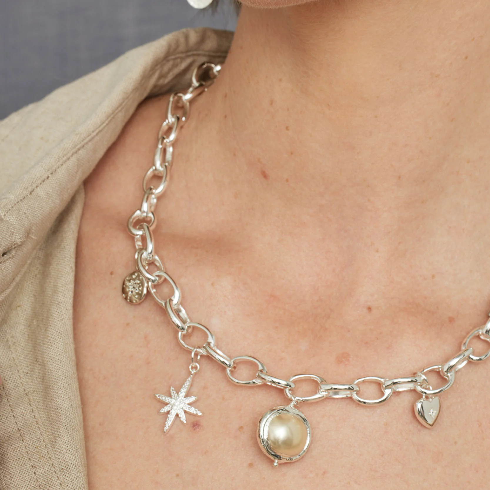 Silver Elise Chain Necklace - Image 3