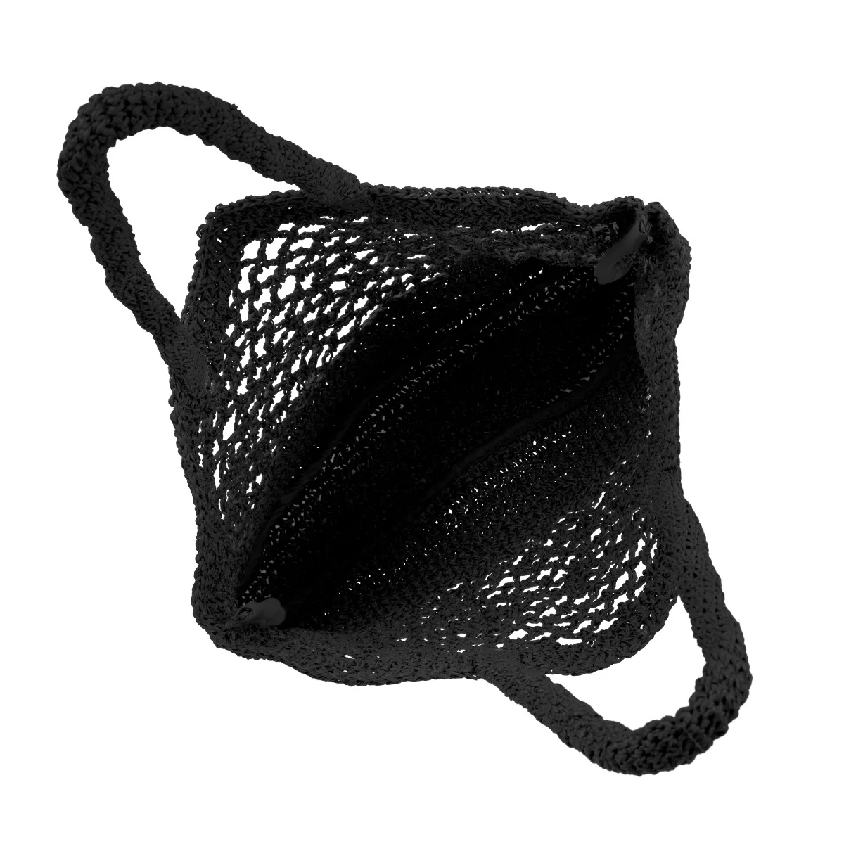 Firenze Black Raffia Tote Bag - Image 5