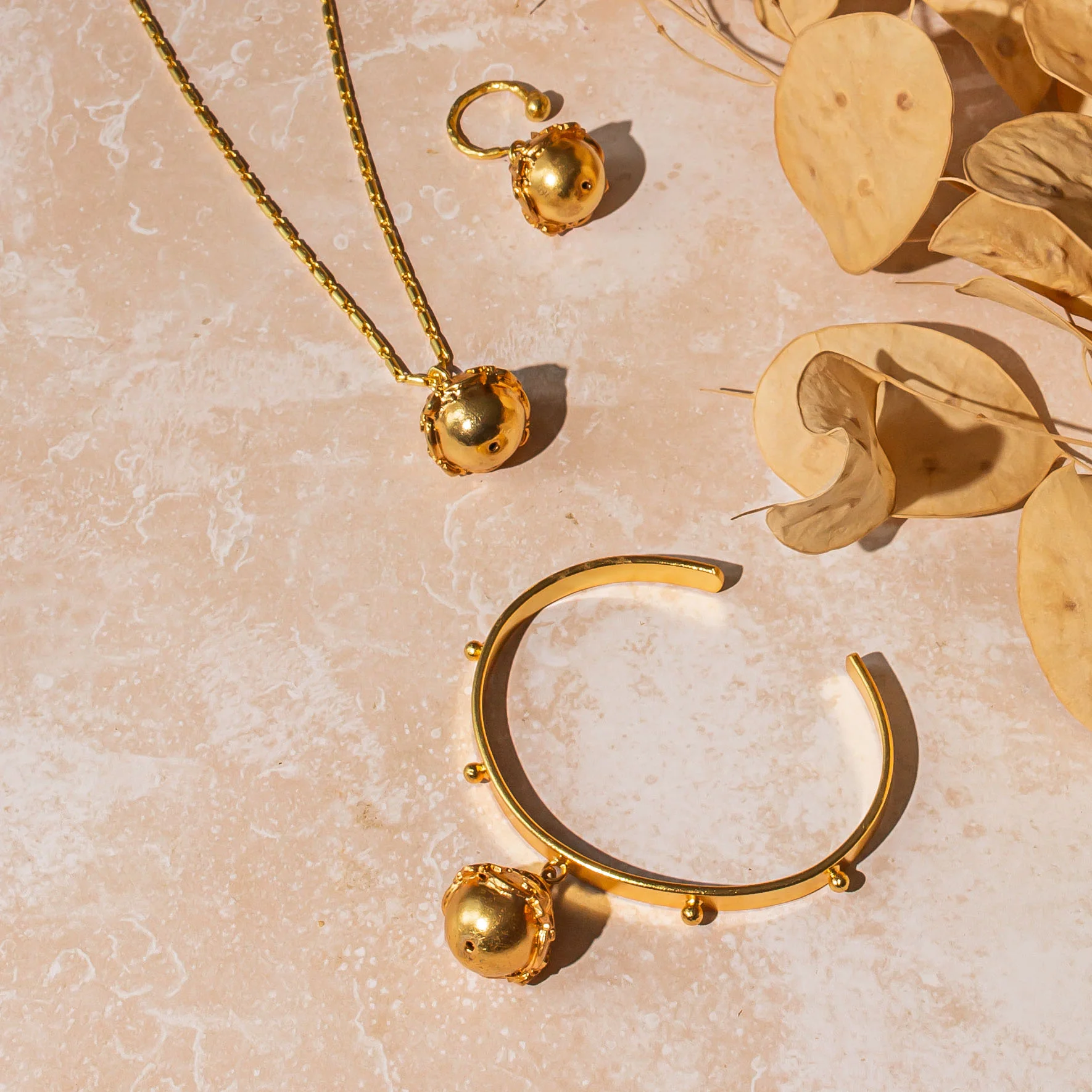 Flora Gold Bangle - Image 2