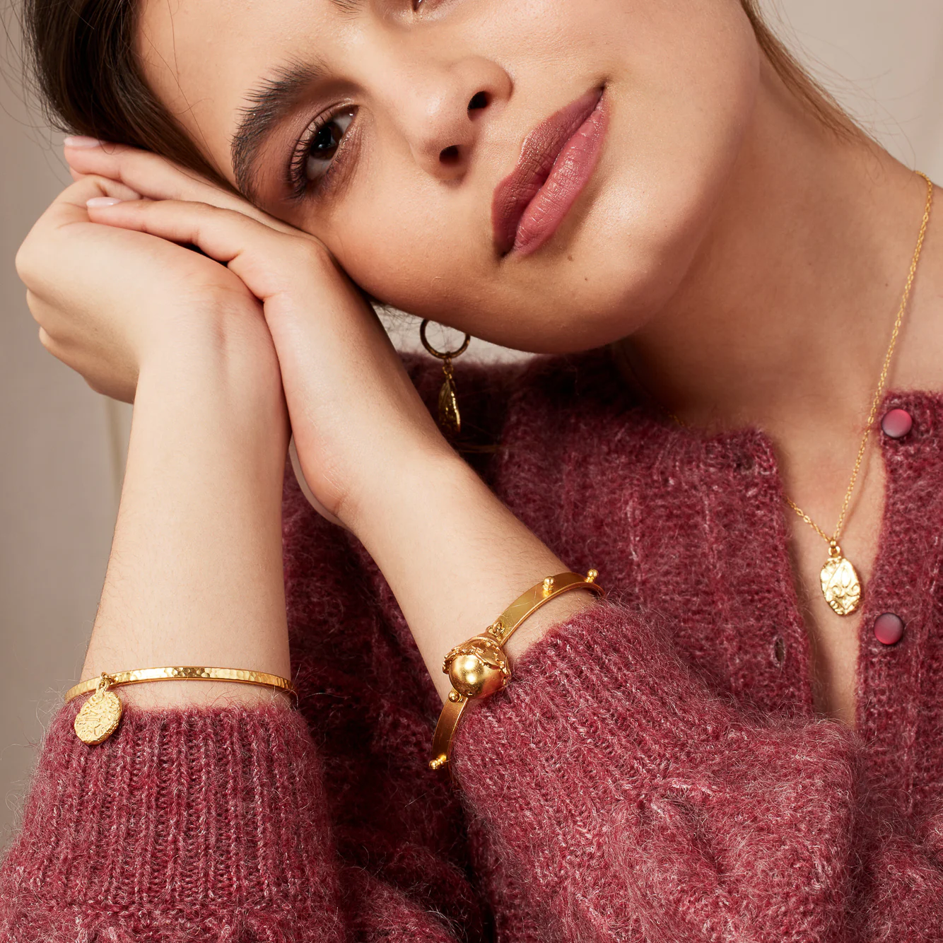 Flora Gold Bangle - Image 3