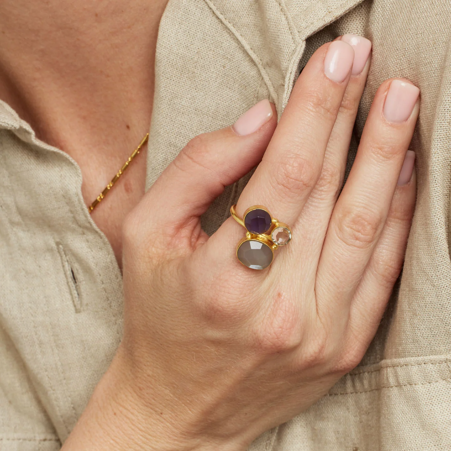 Florence Grey & Iolite Ring - Image 2