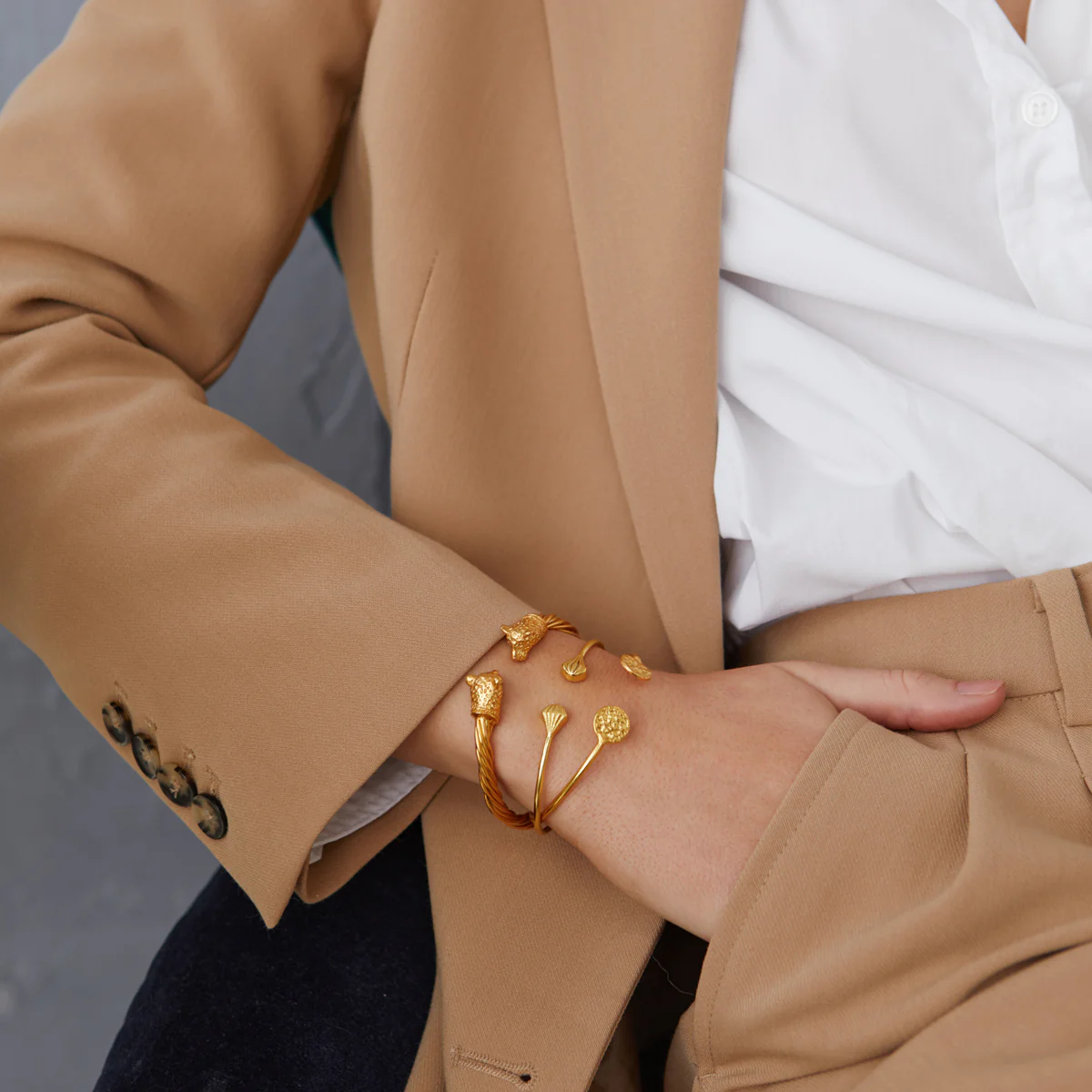 Penelope Gold Coin Bangle - Image 3