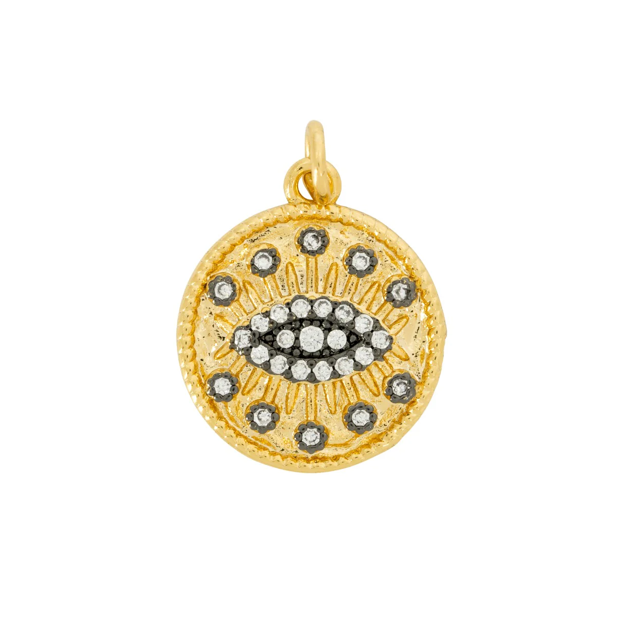 Golden Eye Gold & Black Charm