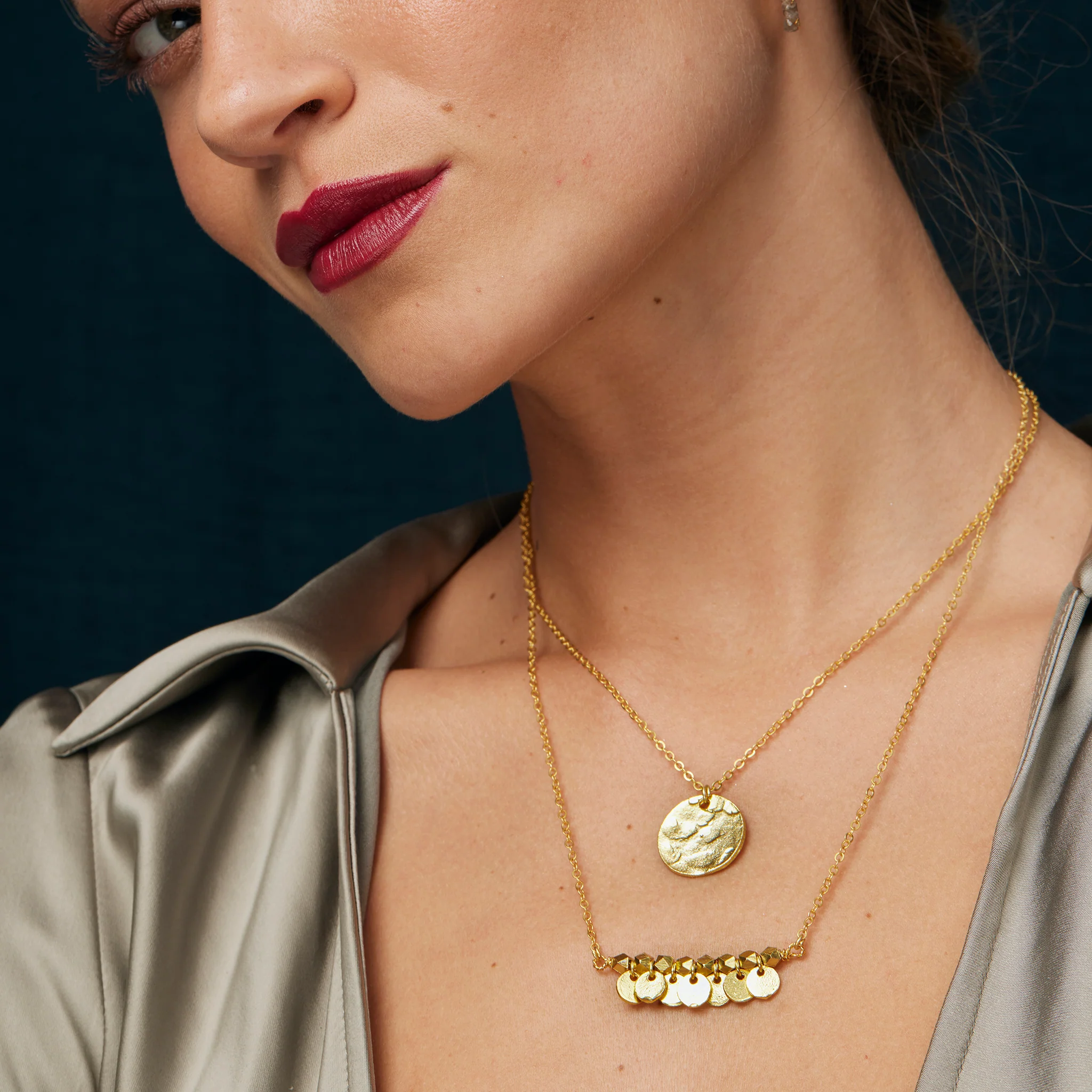 Gold Greek Island Necklace - Image 3