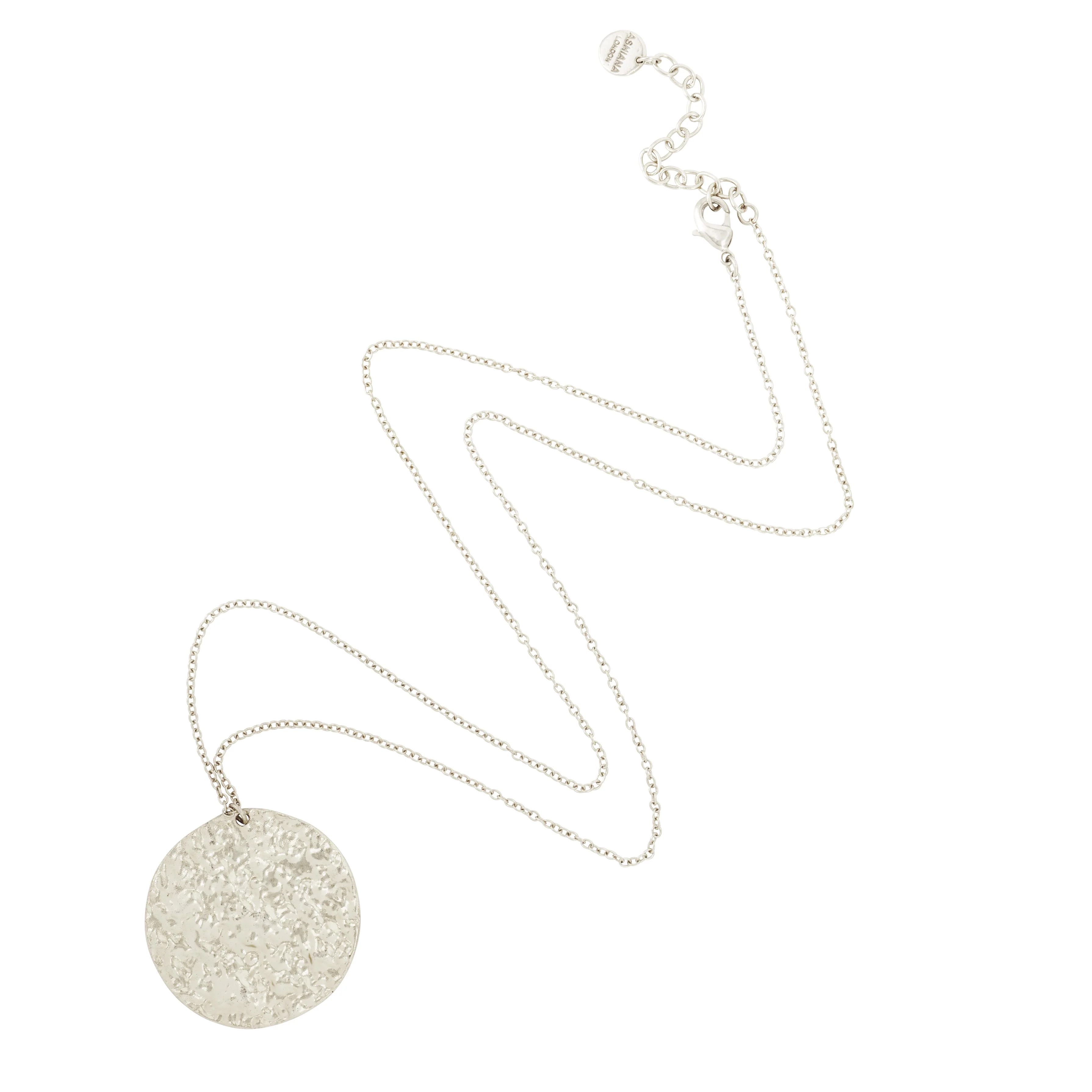 Harmonia Long Silver Coin Necklace