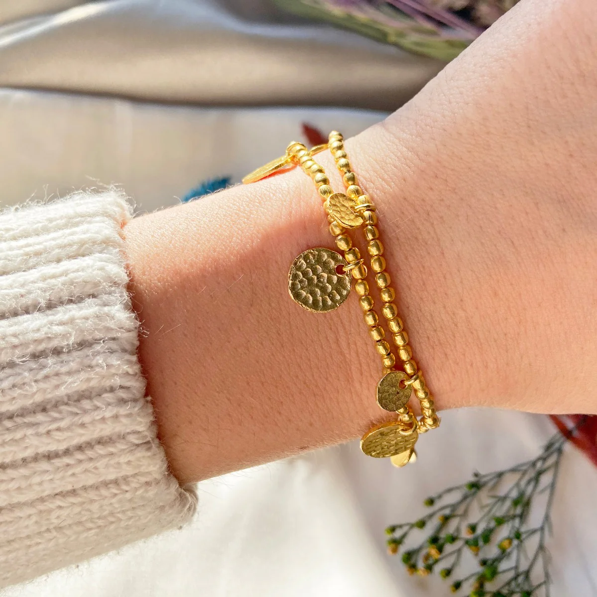 Libra Gold Coin Bracelet - Image 4