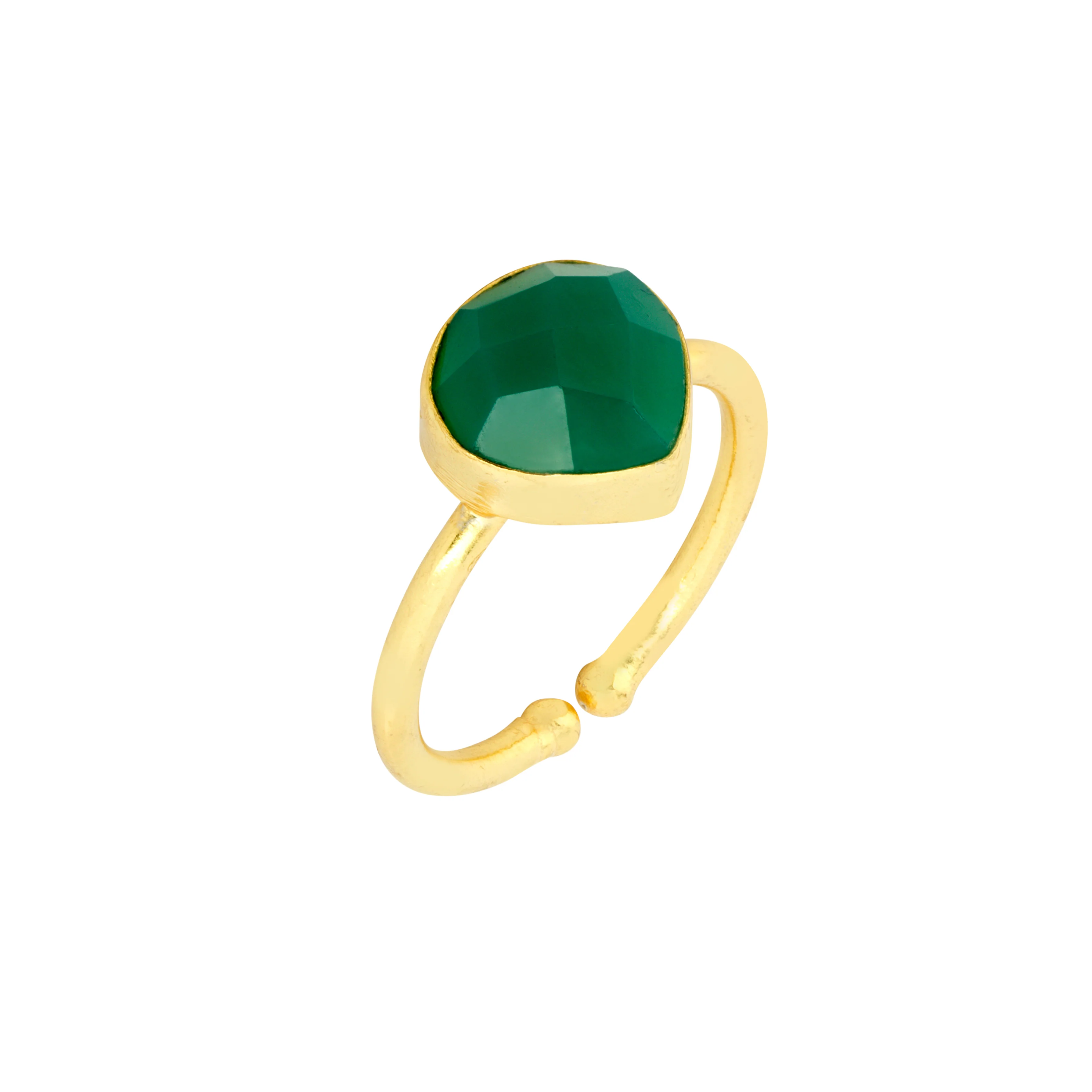 Lily Ring Green Onyx
