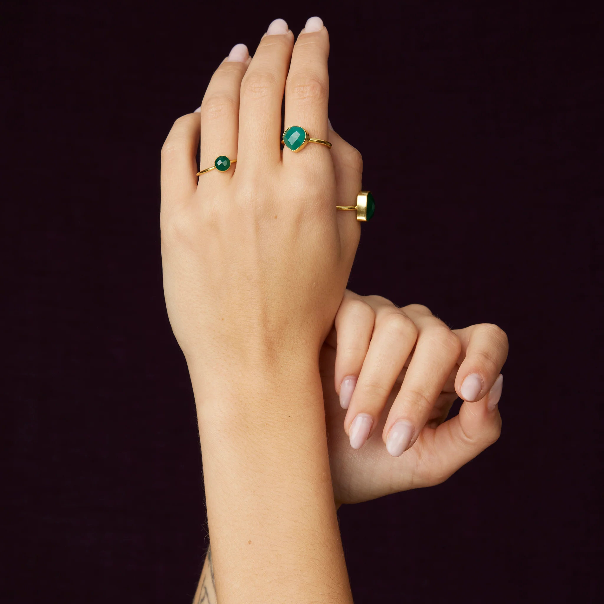 Lily Ring Green Onyx - Image 3