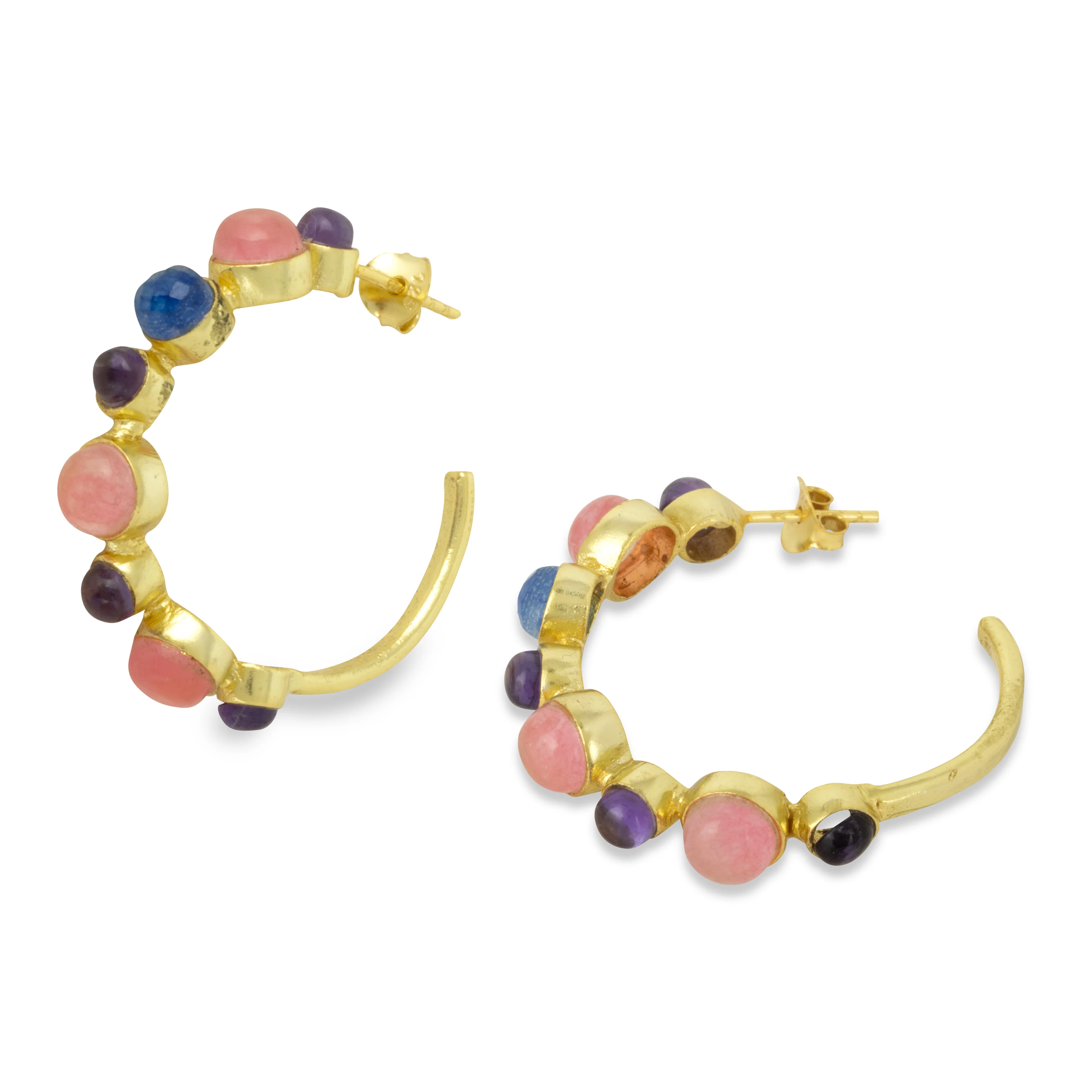Linden Hoop Earrings Pink