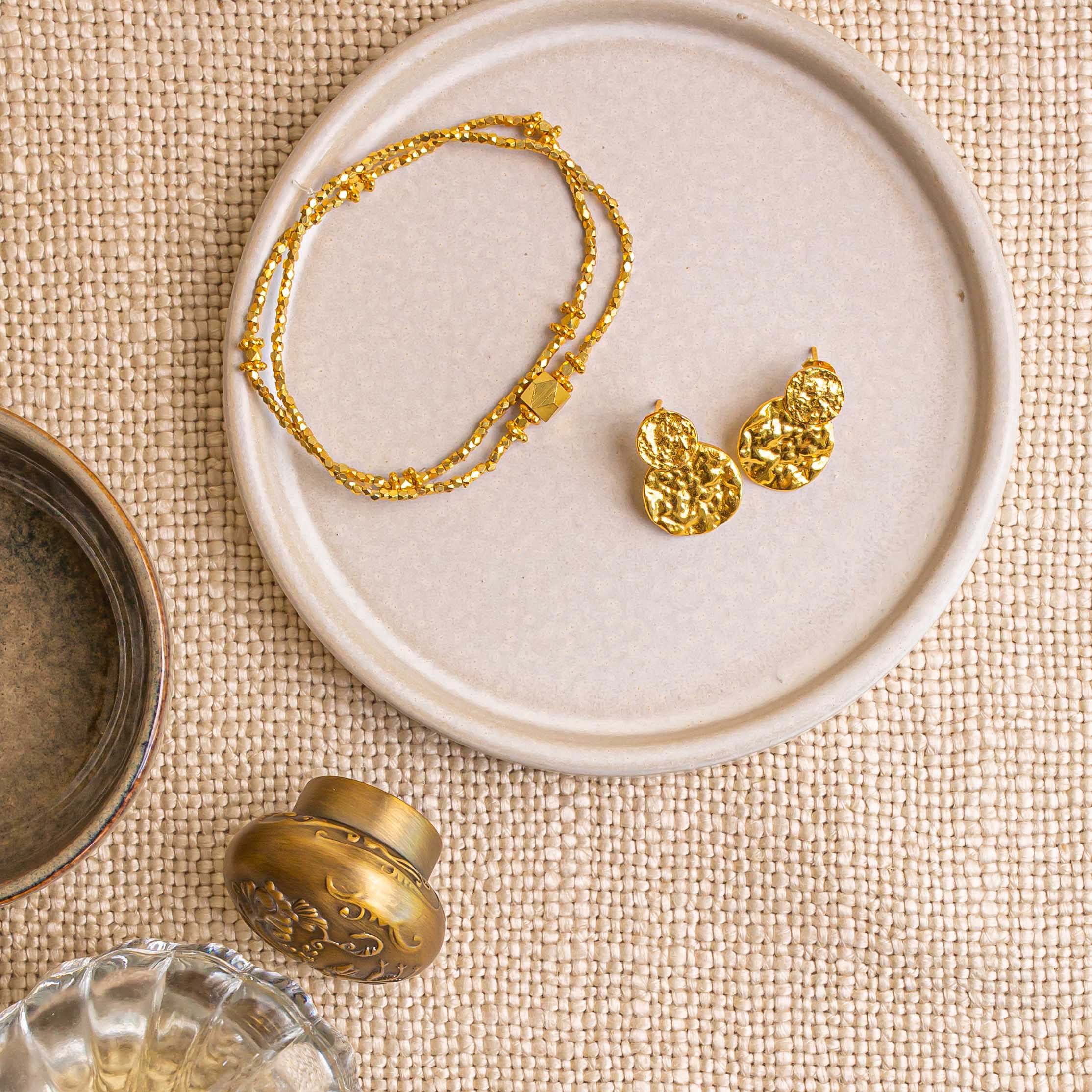 Astrid Gold Beaded Bracelet - Image 3