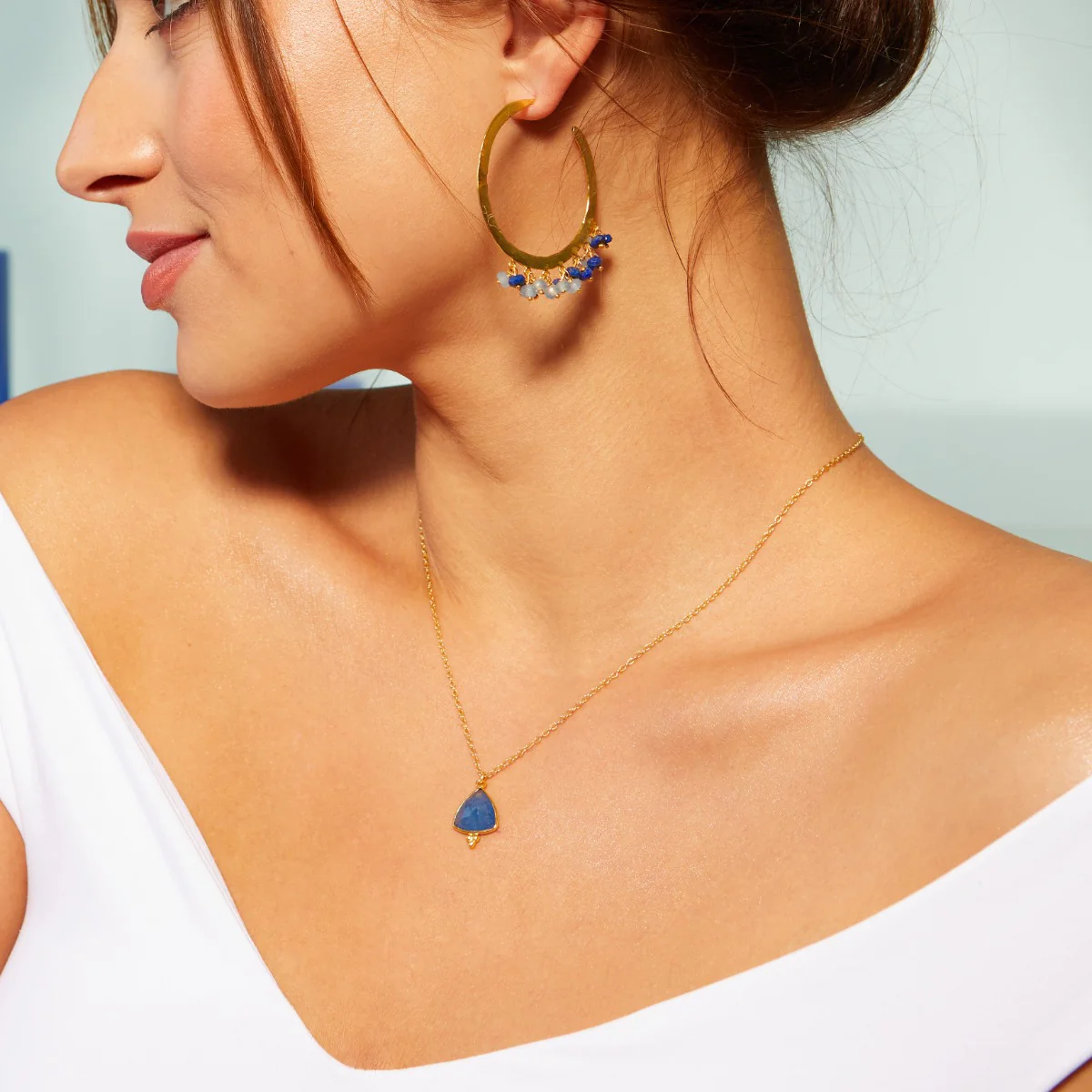 Lola Blue Jade Necklace - Image 2