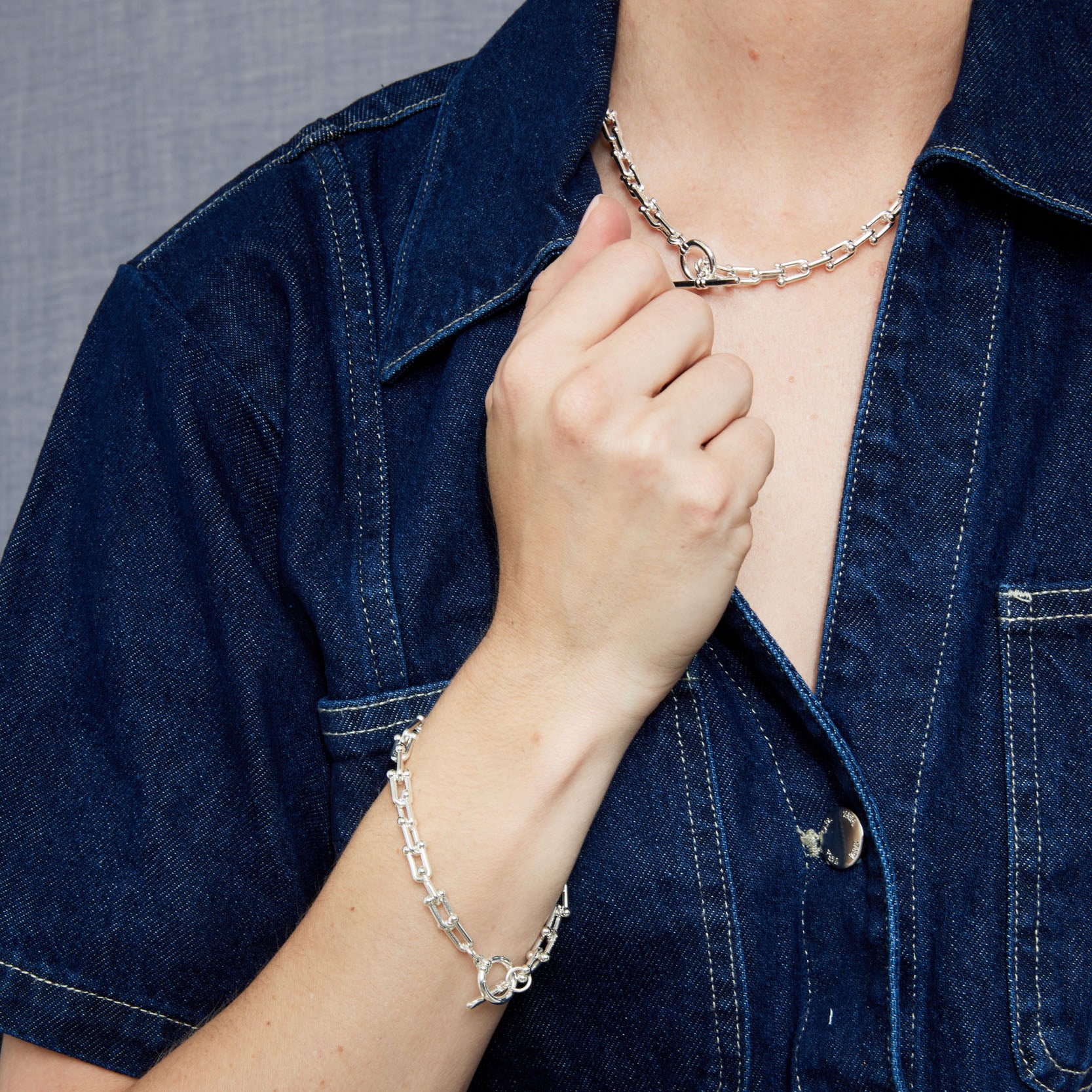 London Chain Bracelet Silver - Image 2
