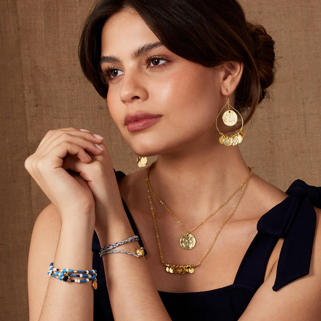 Luana Blue Beaded Bracelet Set - Image 3