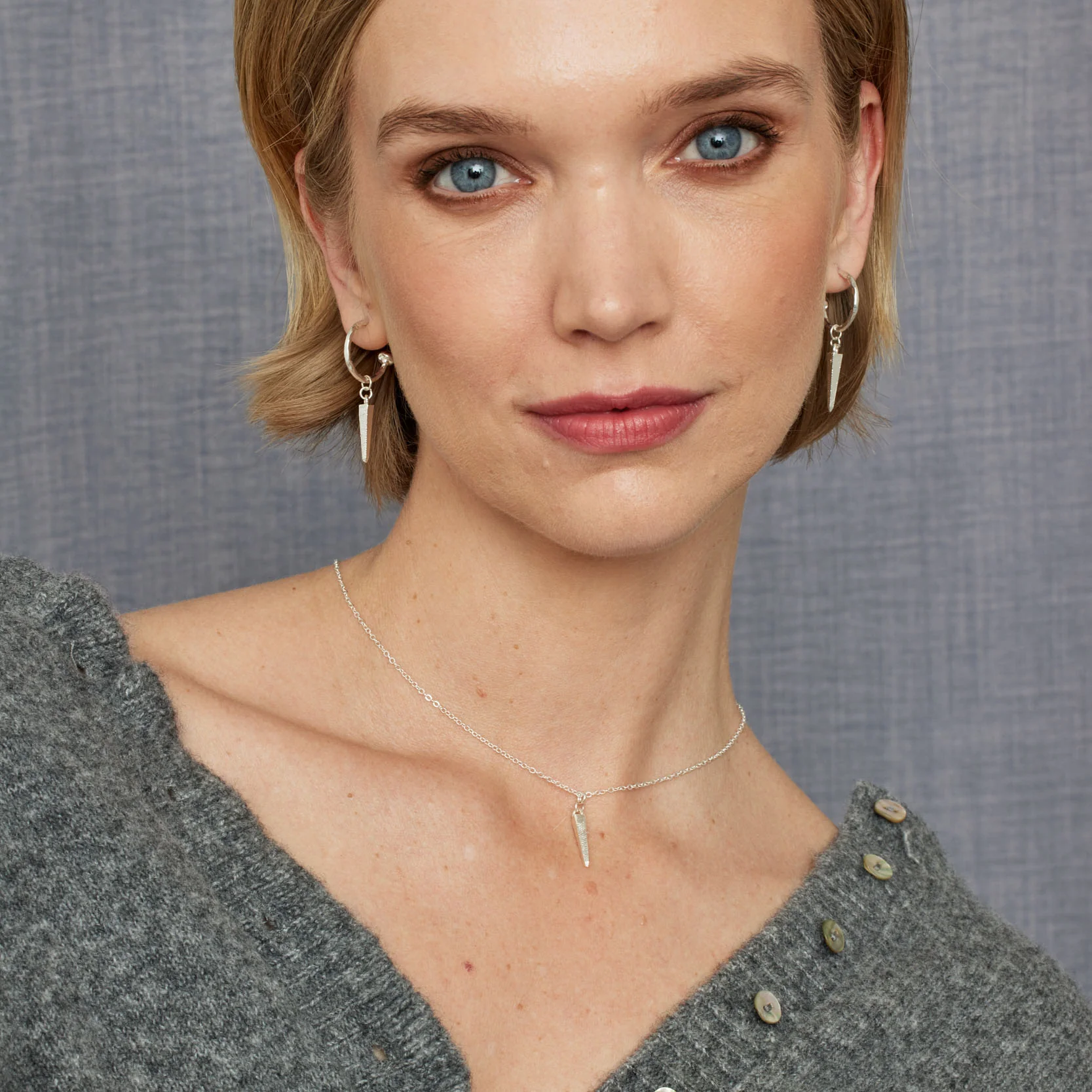 Luca Silver Earrings - Image 2