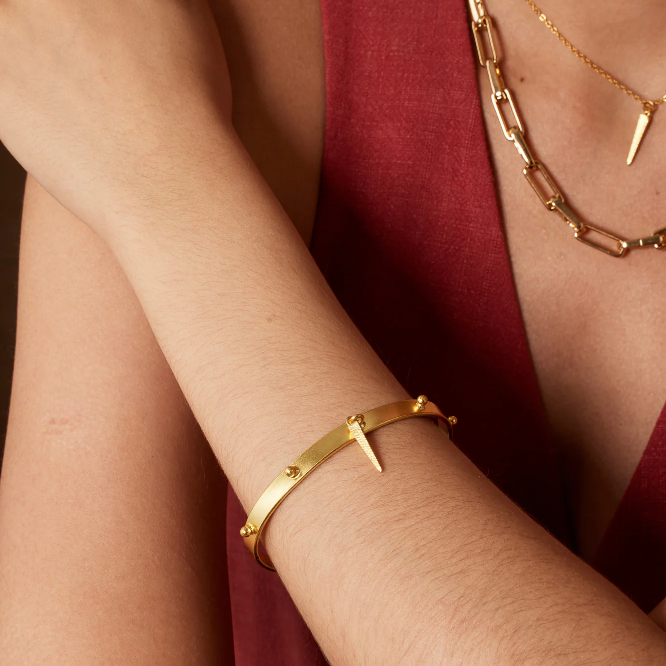 Luca Gold Bangle - Image 2