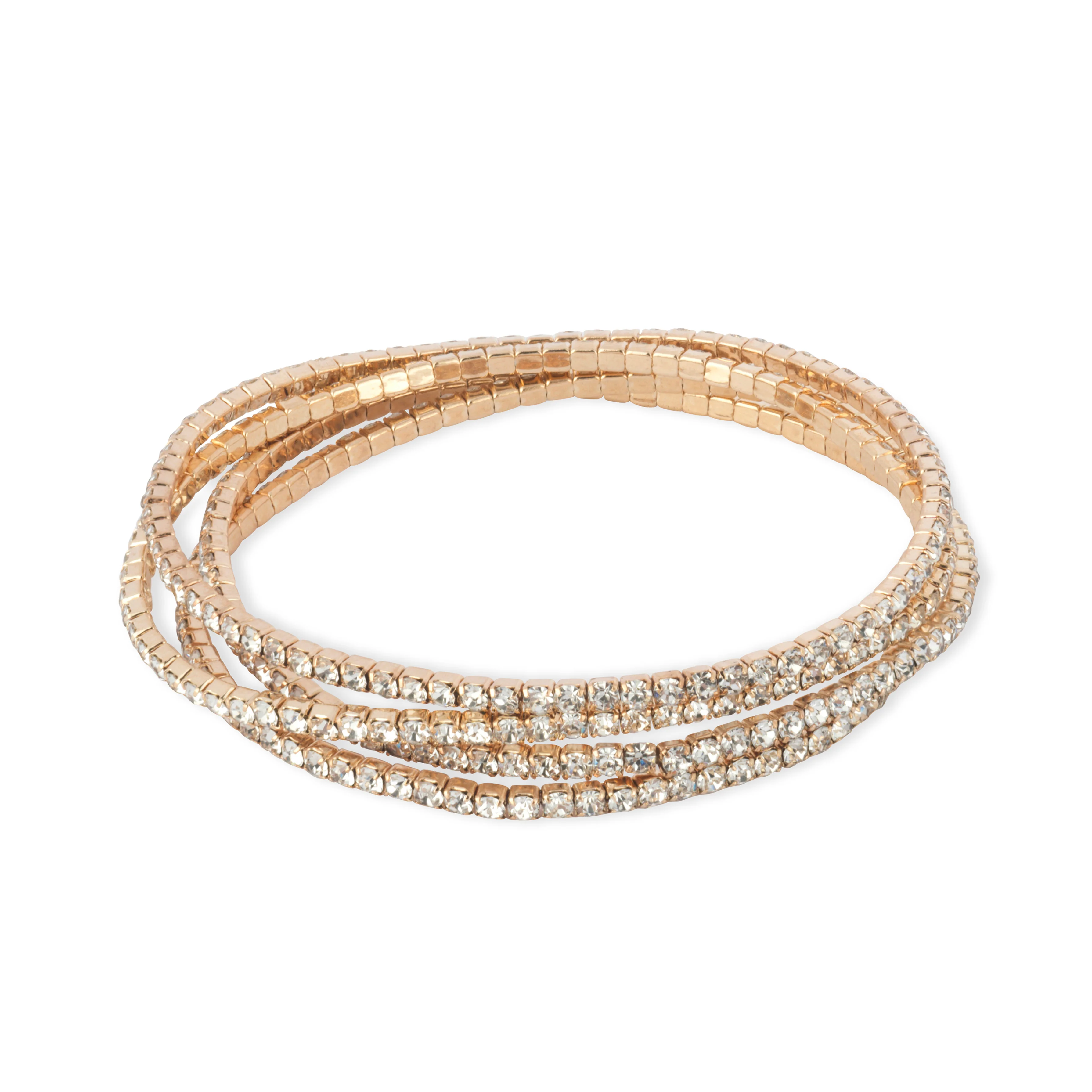 Lumi Gold Stretch Tennis Bracelet Set