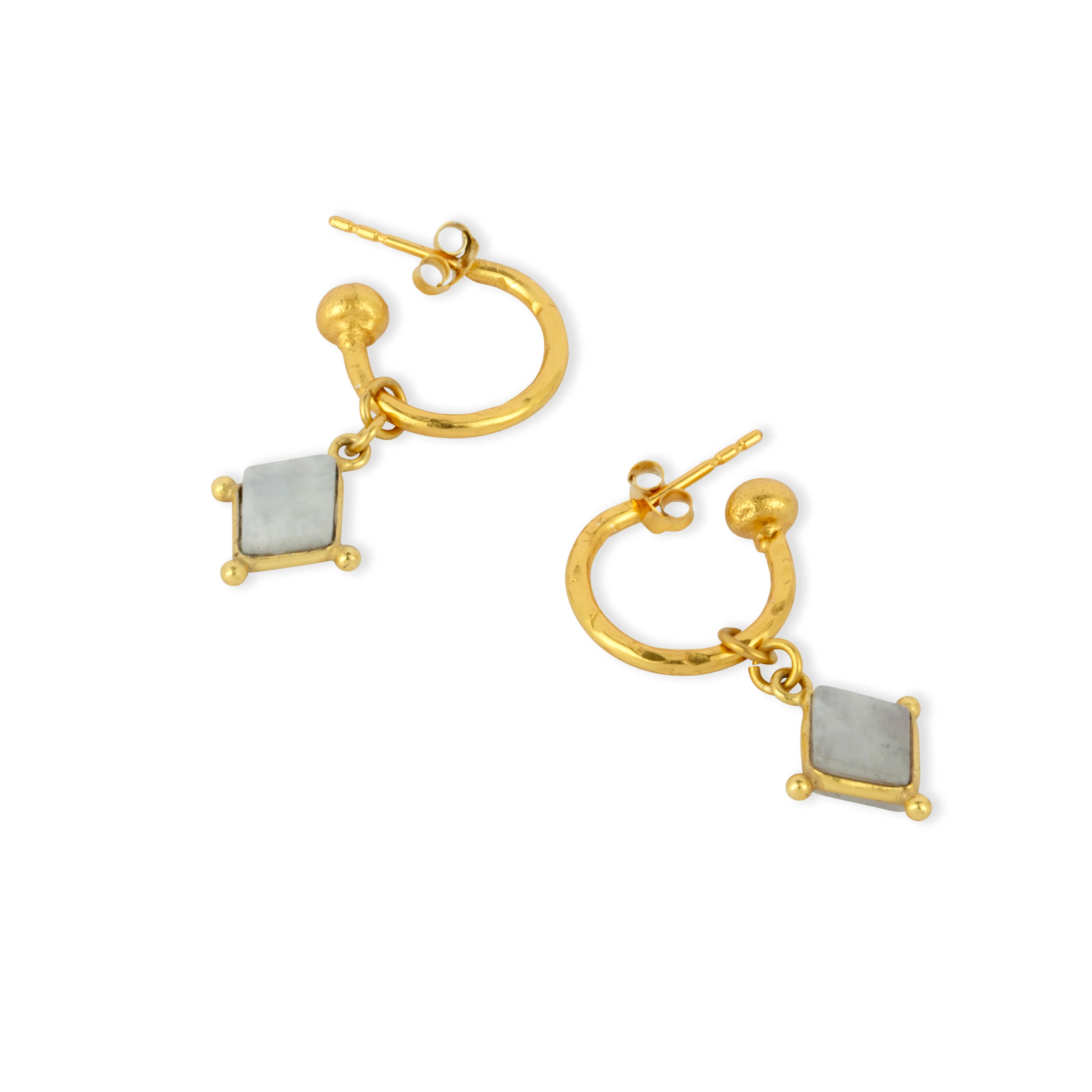 Lyra Hoop Earrings White