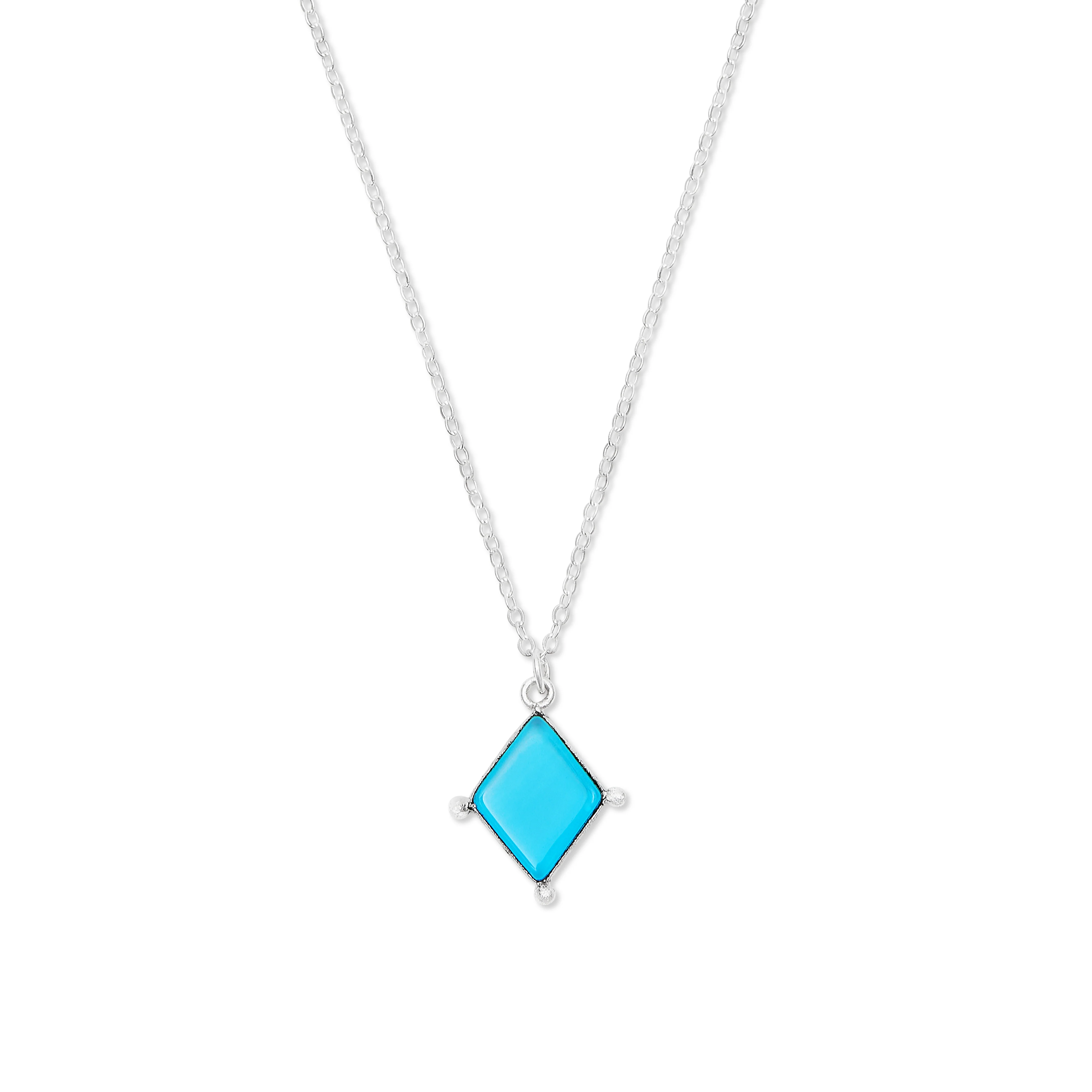 Lyra Silver Topaz Pendant Necklace